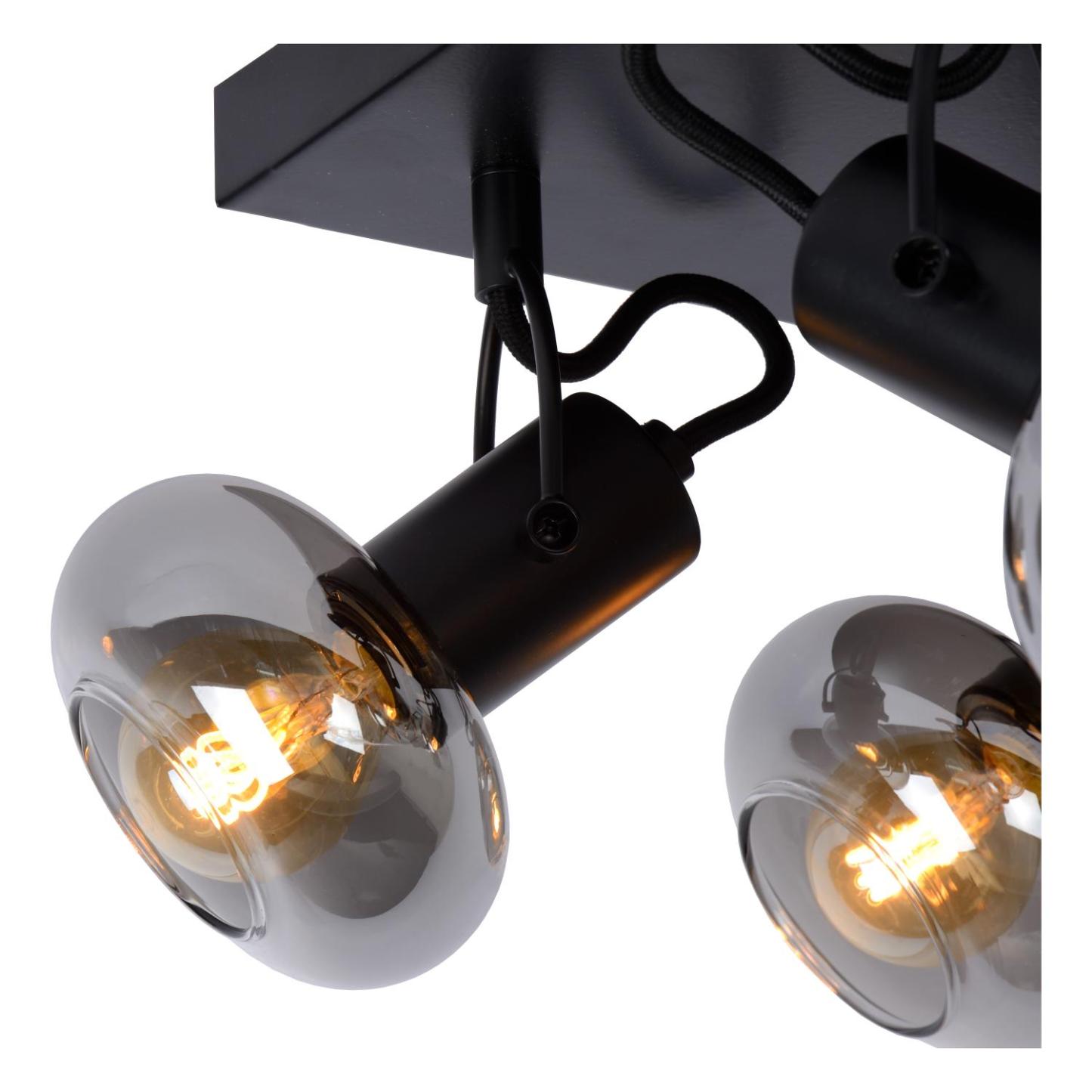 Madee Ceiling Lights - Matt Black/Smoked Grey