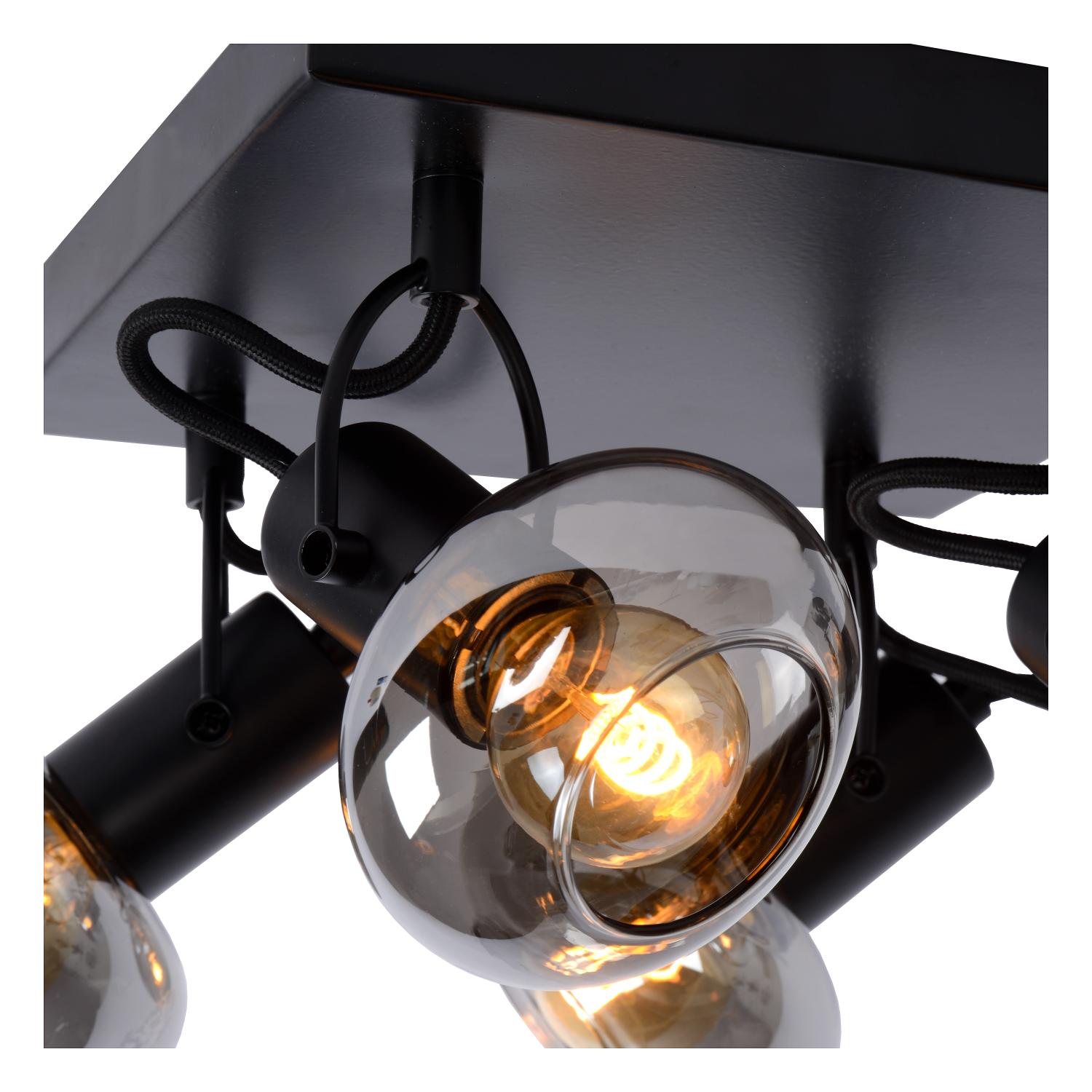 Madee Ceiling Lights - Matt Black/Smoked Grey