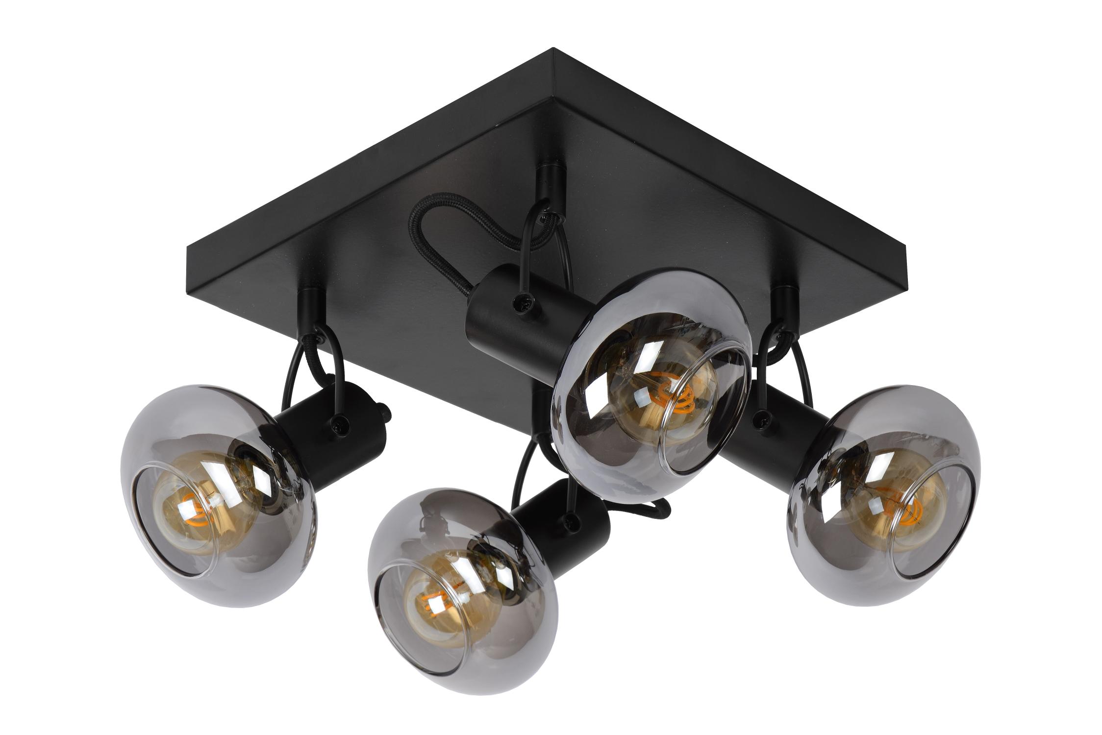 Madee Ceiling Lights - Matt Black/Smoked Grey