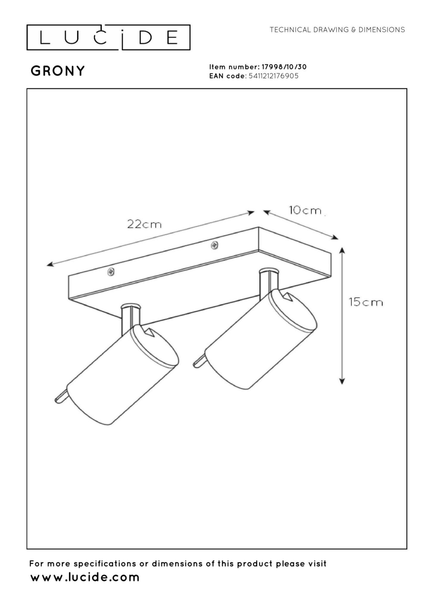 Grony Ceiling Lights - Matt Black