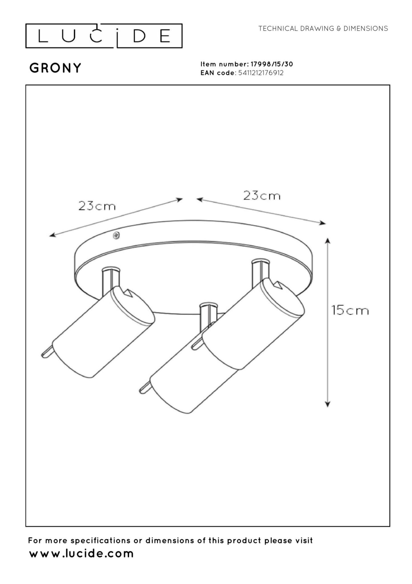 Grony Ceiling Lights - Matt Black