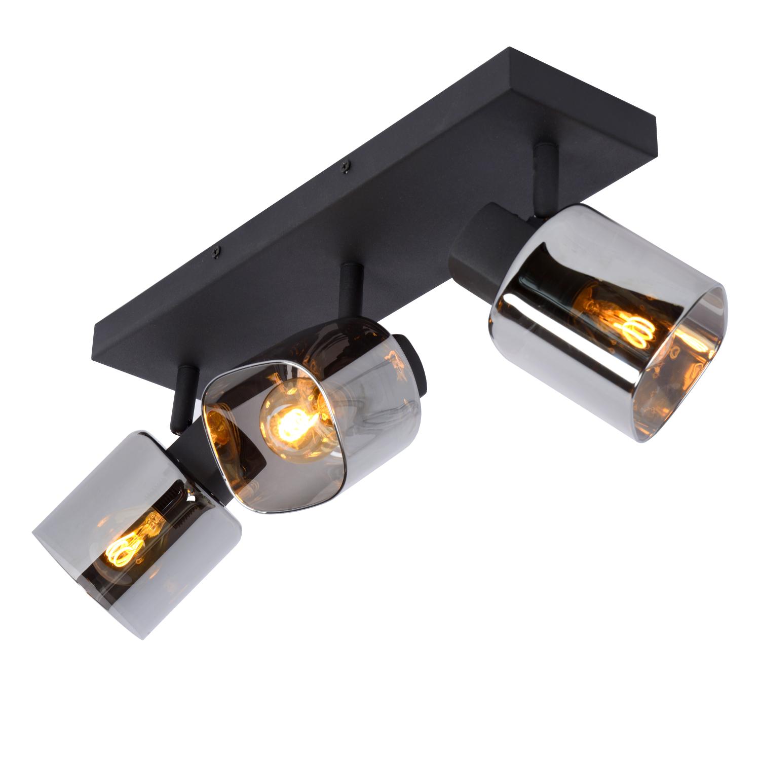Alion Ceiling Lights - Matt Black/Smoked Grey