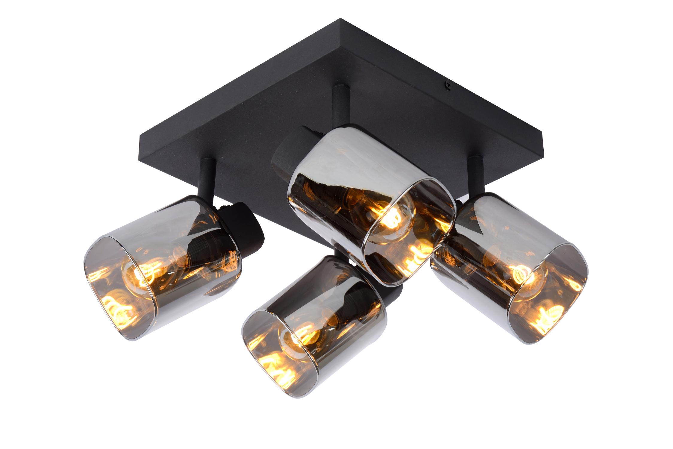 Alion Ceiling Lights - Matt Black/Smoked Grey