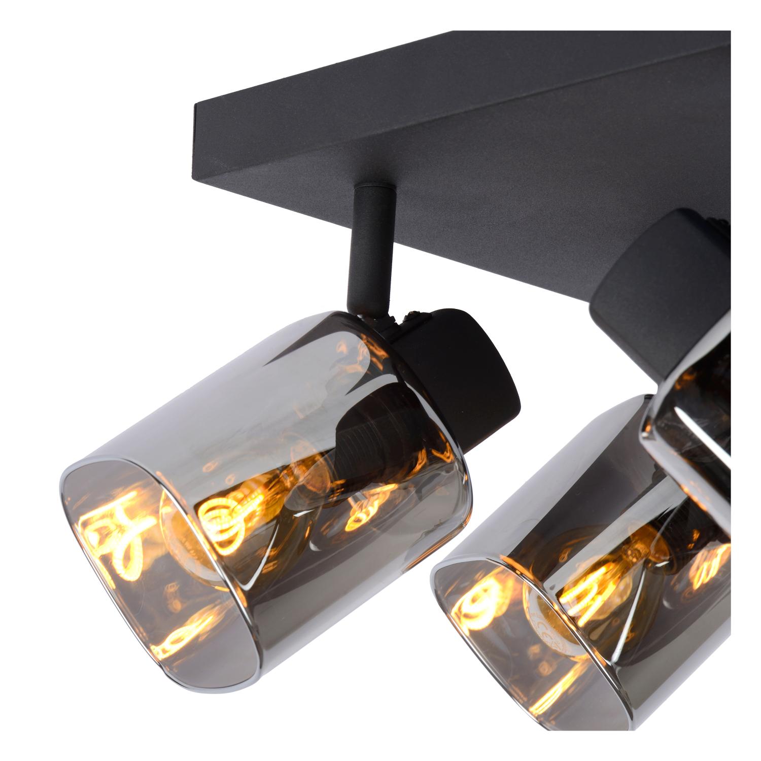 Alion Ceiling Lights - Matt Black/Smoked Grey