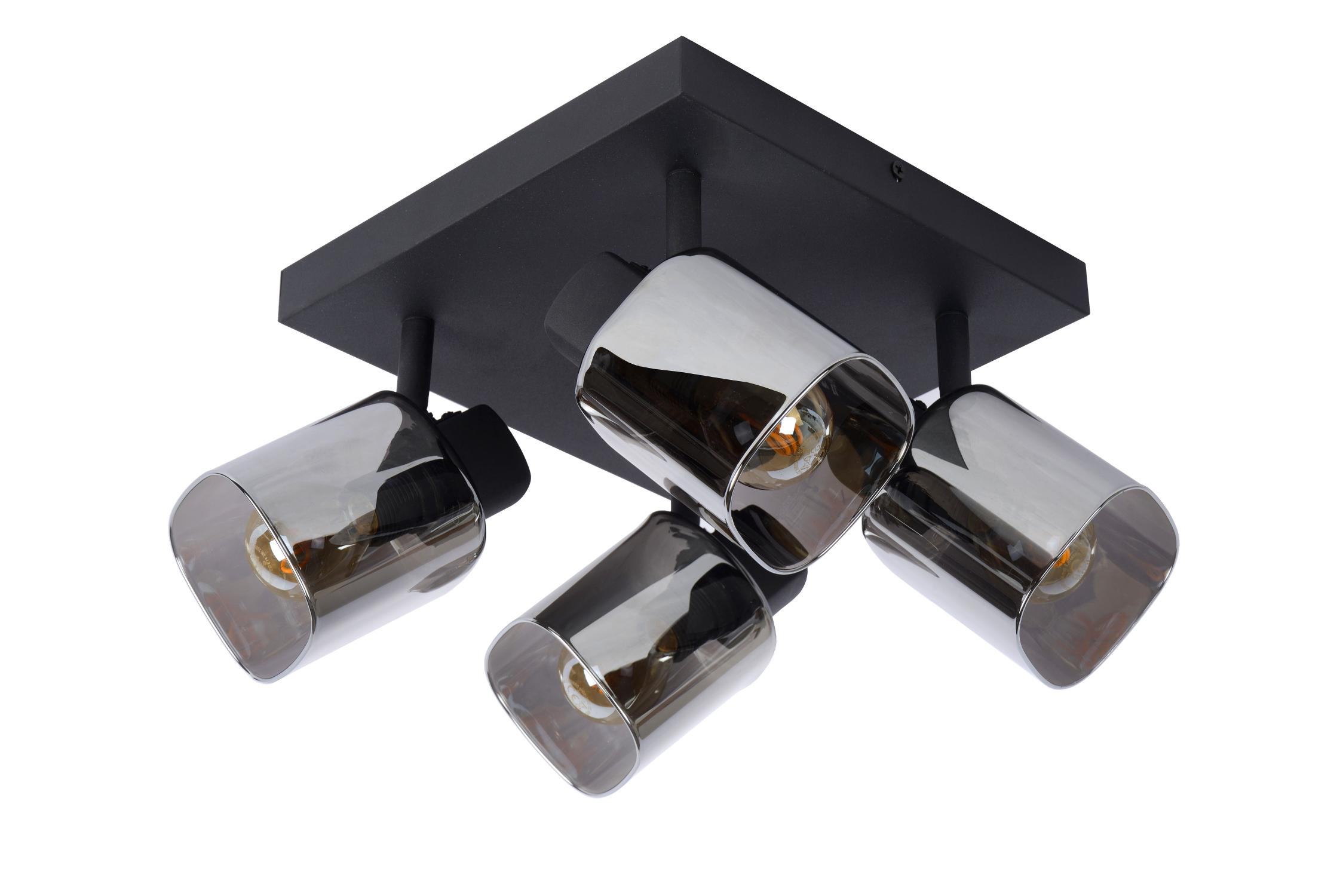 Alion Ceiling Lights - Matt Black/Smoked Grey