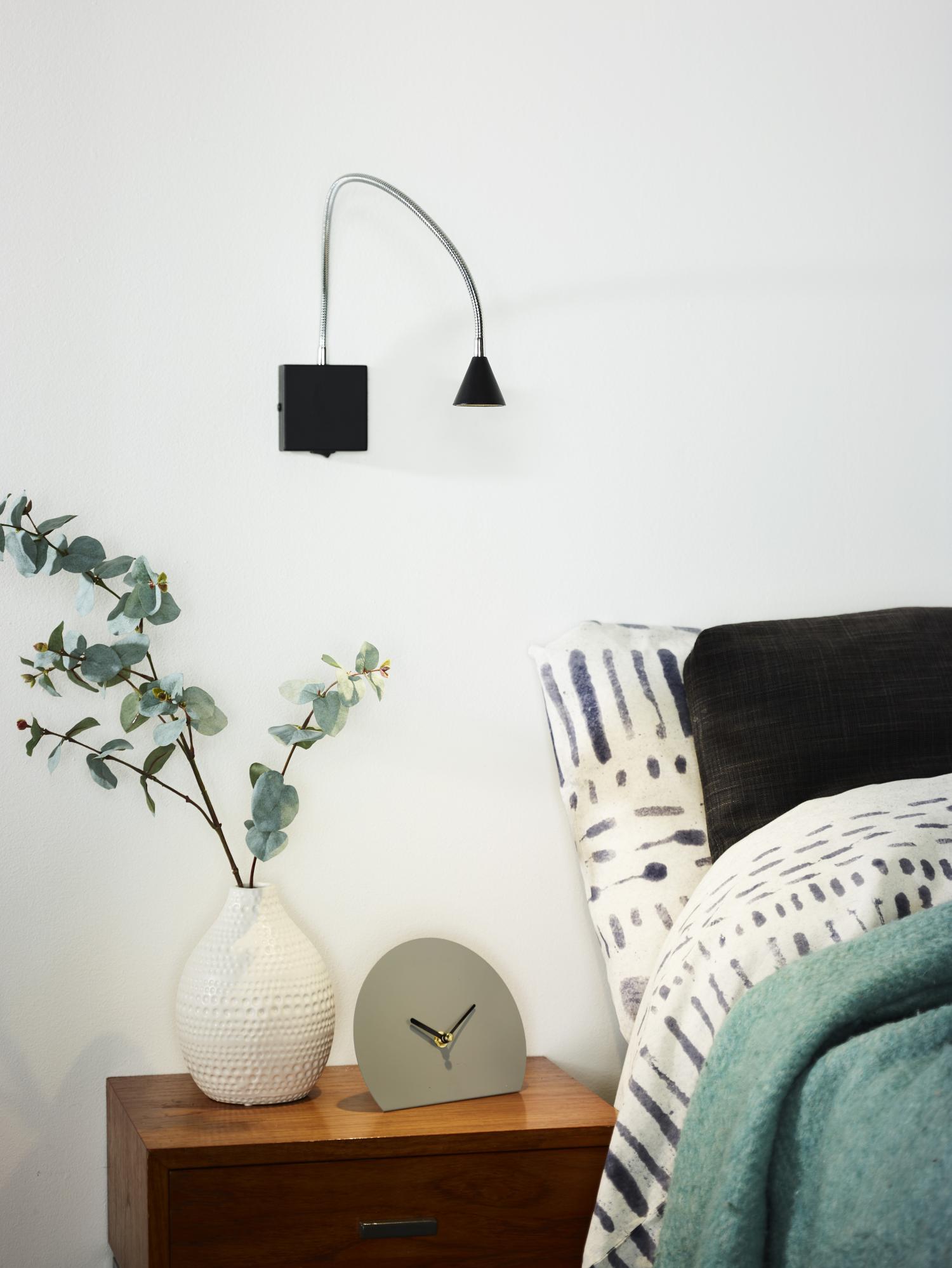 Buddy Wall Lights - Matt Black/Clear Glass