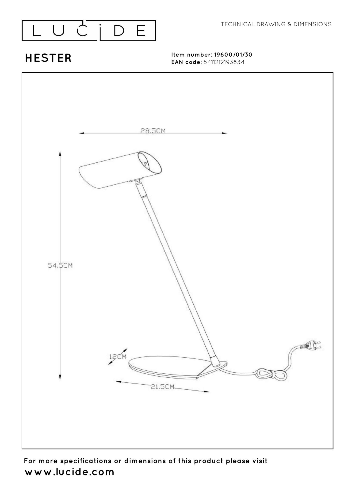Hester Table Lamp - Anthracite