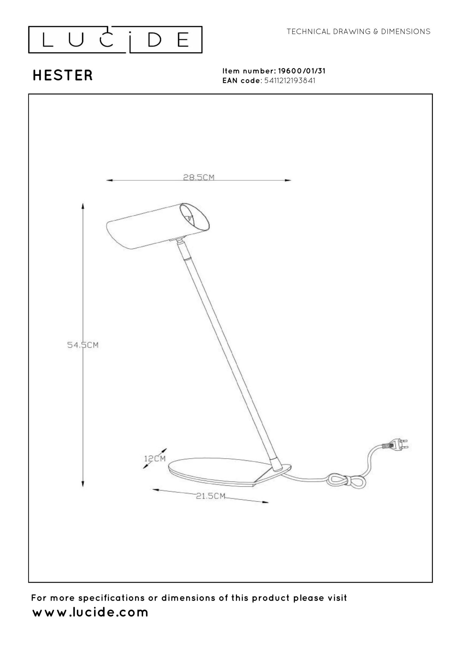 Hester Table Lamp - Anthracite