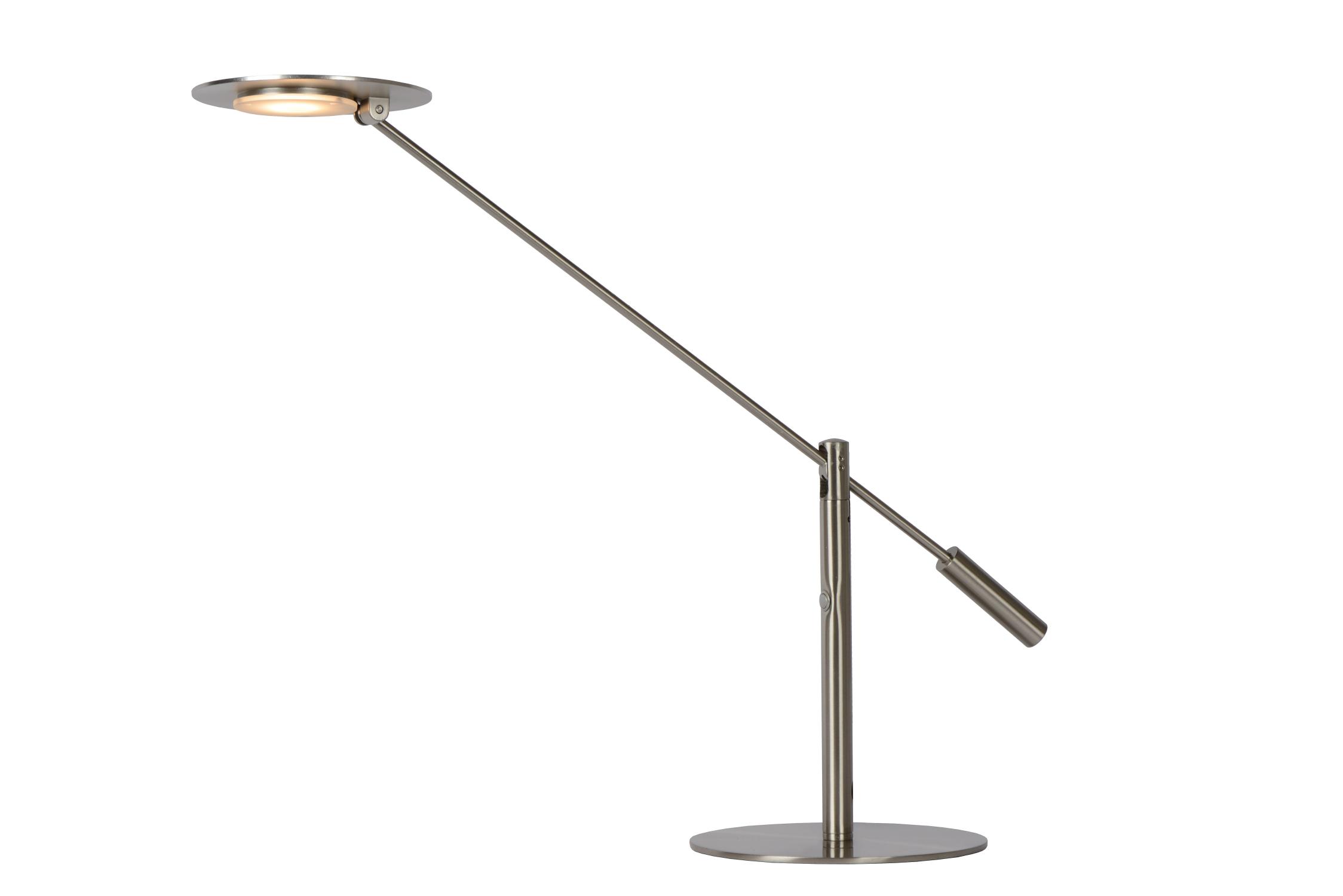 Anselmo Table Lamp - Satin Chrome/Opal