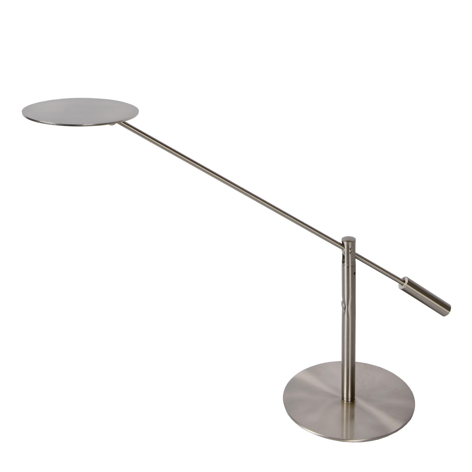 Anselmo Table Lamp - Satin Chrome/Opal