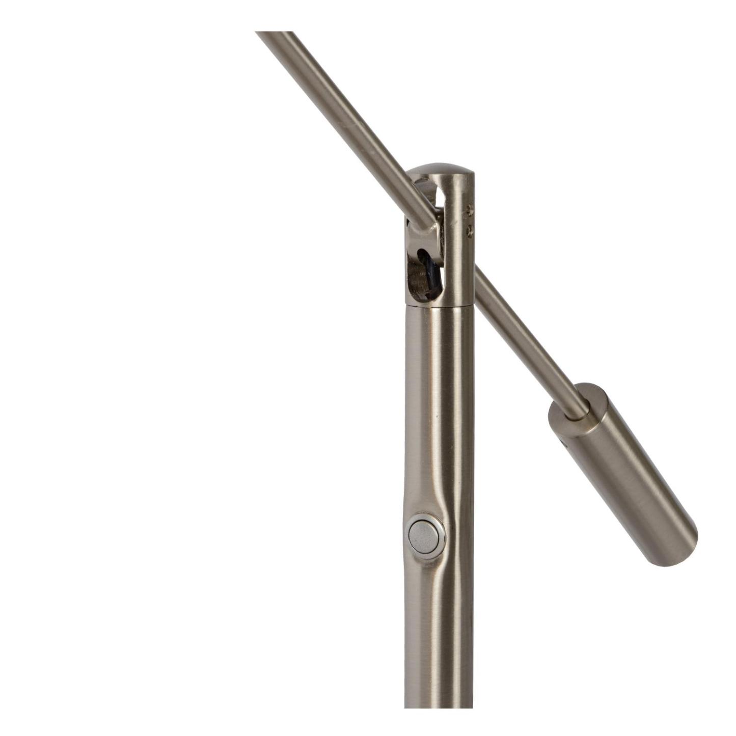 Anselmo Table Lamp - Satin Chrome/Opal