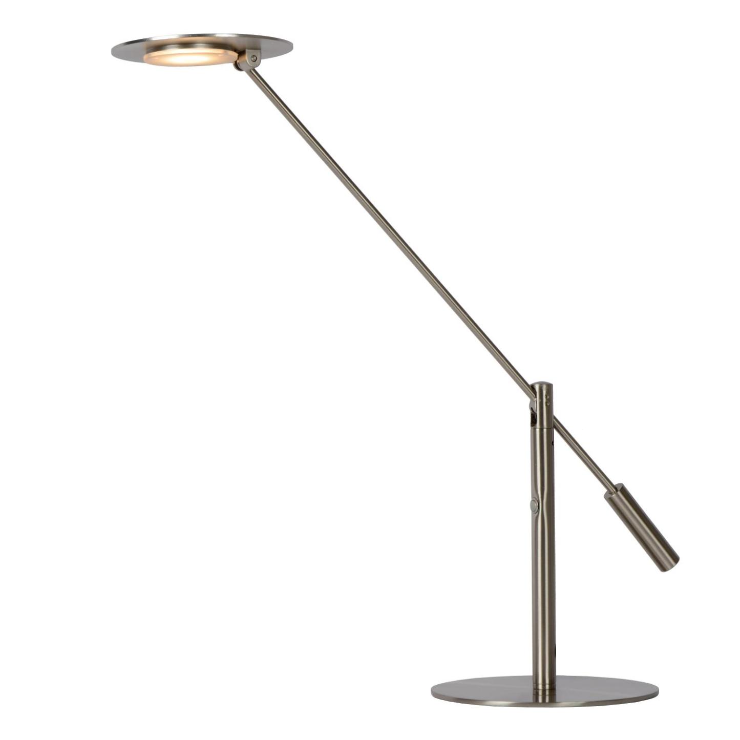 Anselmo Table Lamp - Satin Chrome/Opal