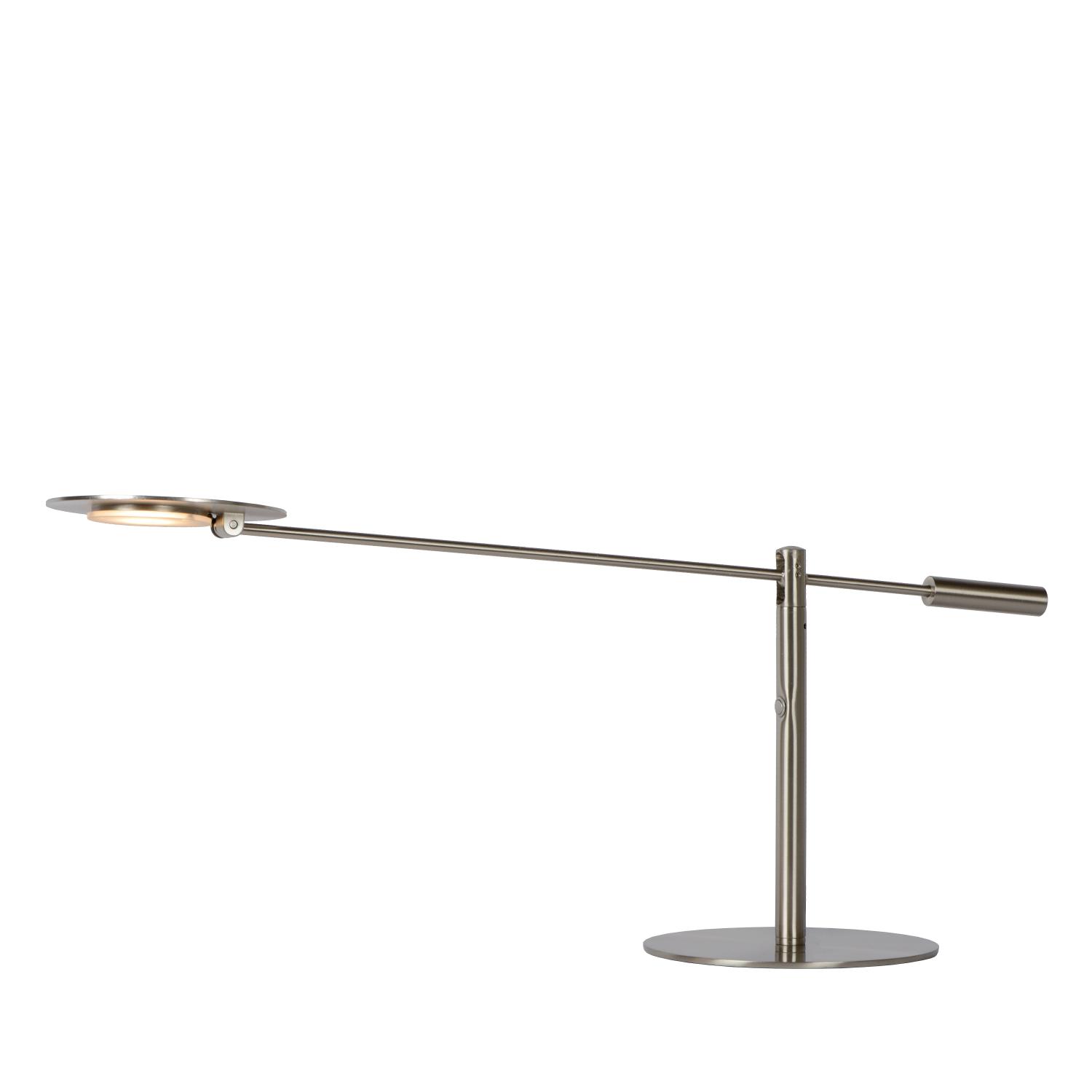Anselmo Table Lamp - Satin Chrome/Opal