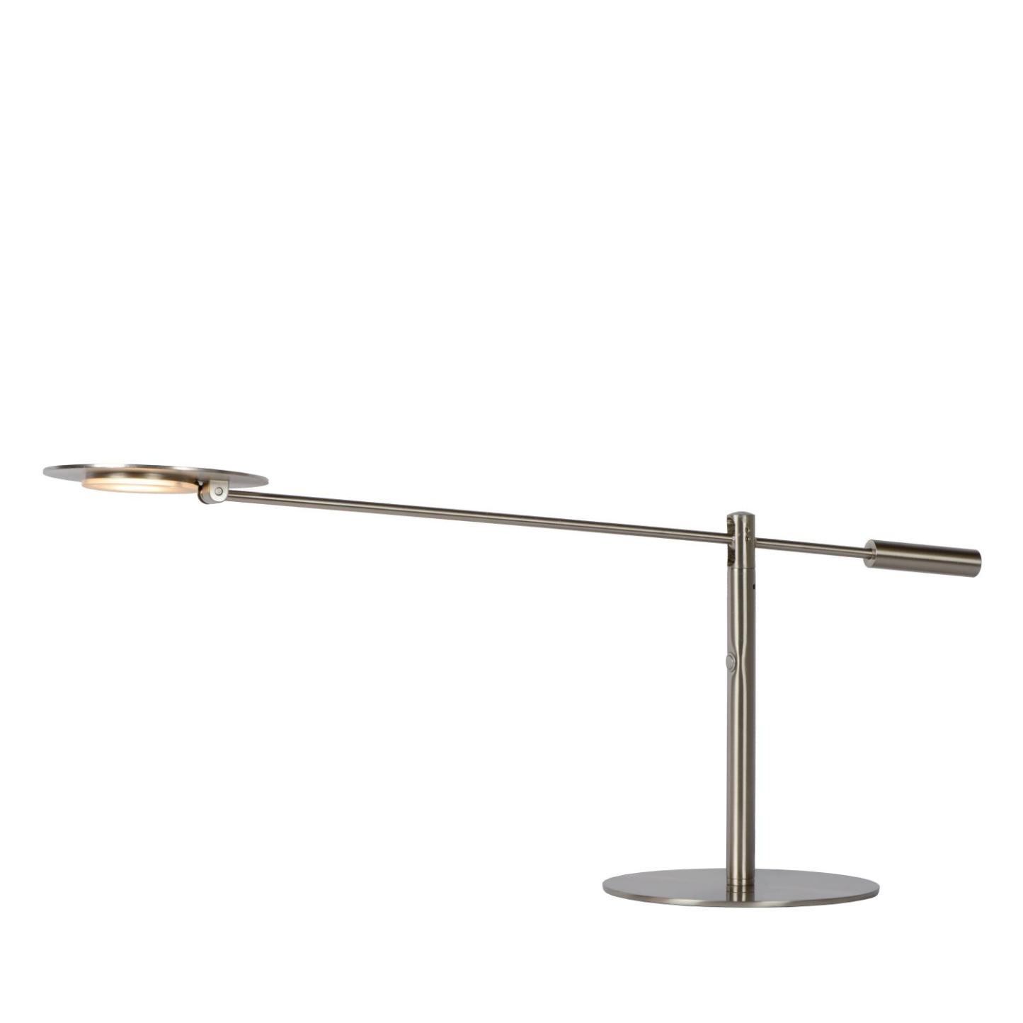 Anselmo Table Lamp - Satin Chrome/Opal