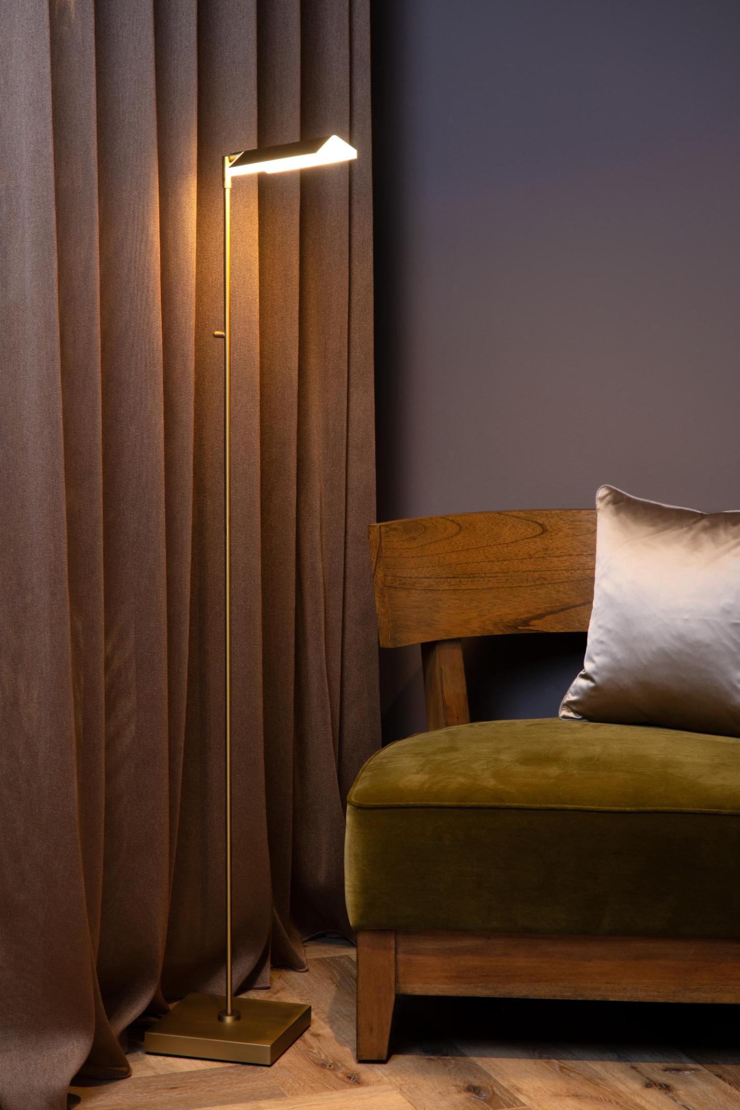 Aaron Floor Lamp - Matt Gold/Opal