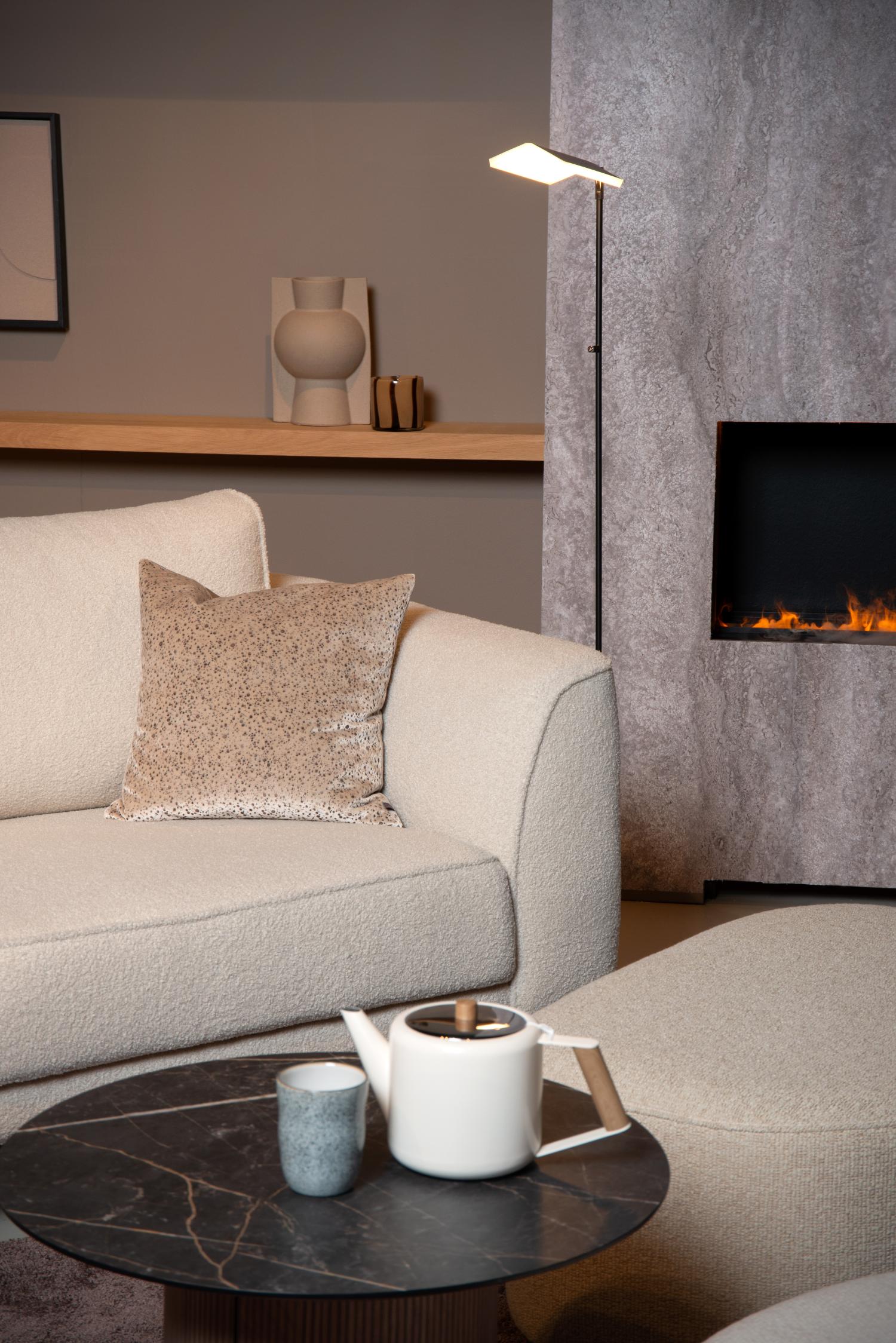 Aaron Floor Lamp - Matt Gold/Opal