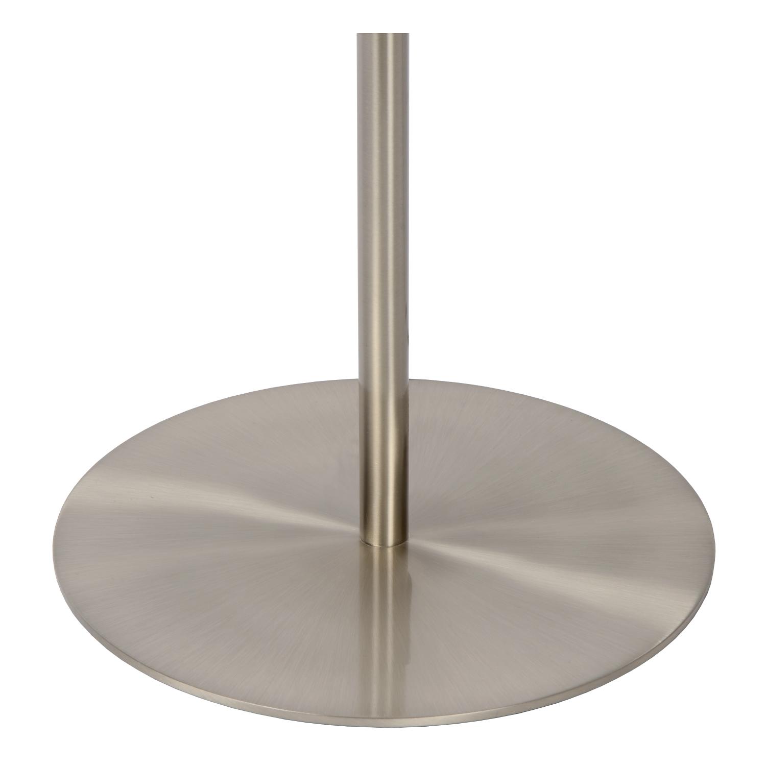 Anselmo Floor Lamp - Satin Chrome/Opal