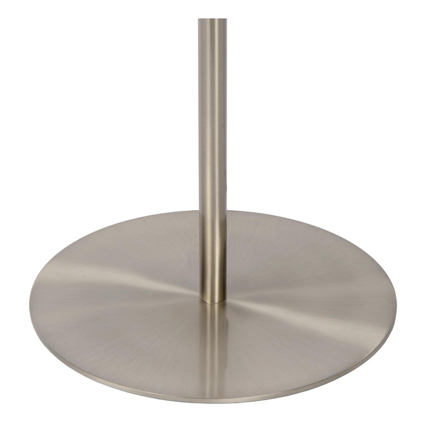 Anselmo Floor Lamp - Satin Chrome/Opal