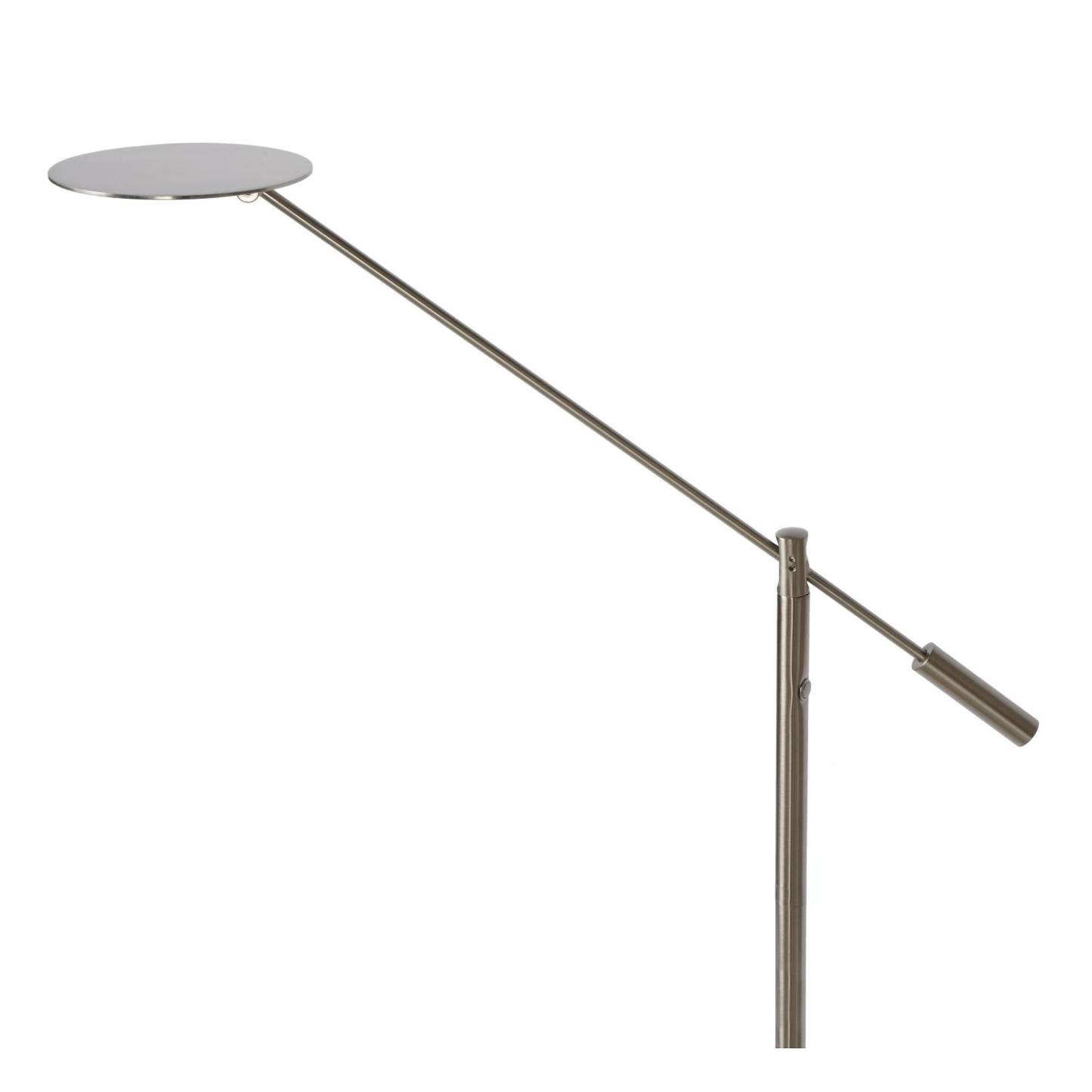 Anselmo Floor Lamp - Satin Chrome/Opal