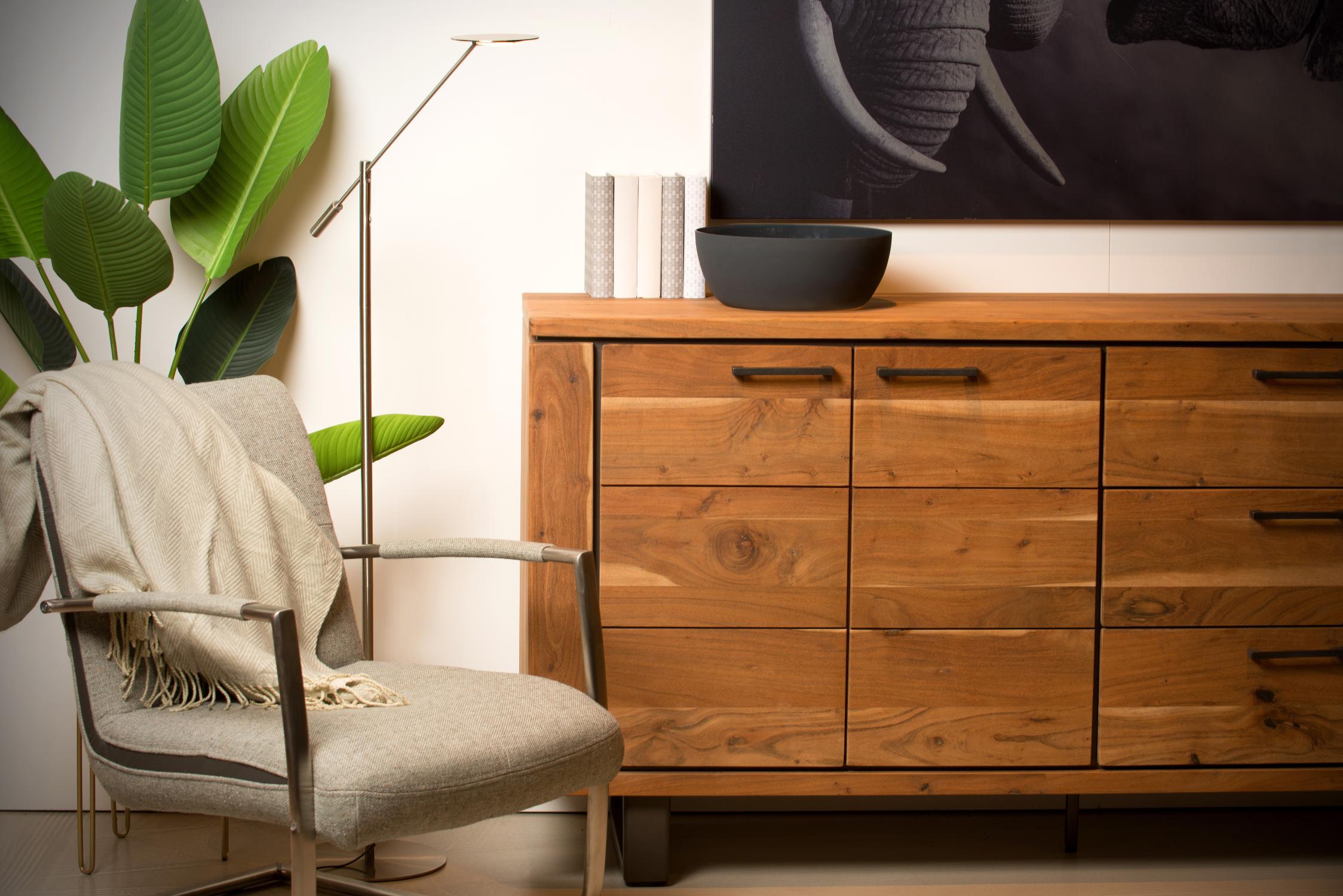 Anselmo Floor Lamp - Satin Chrome/Opal