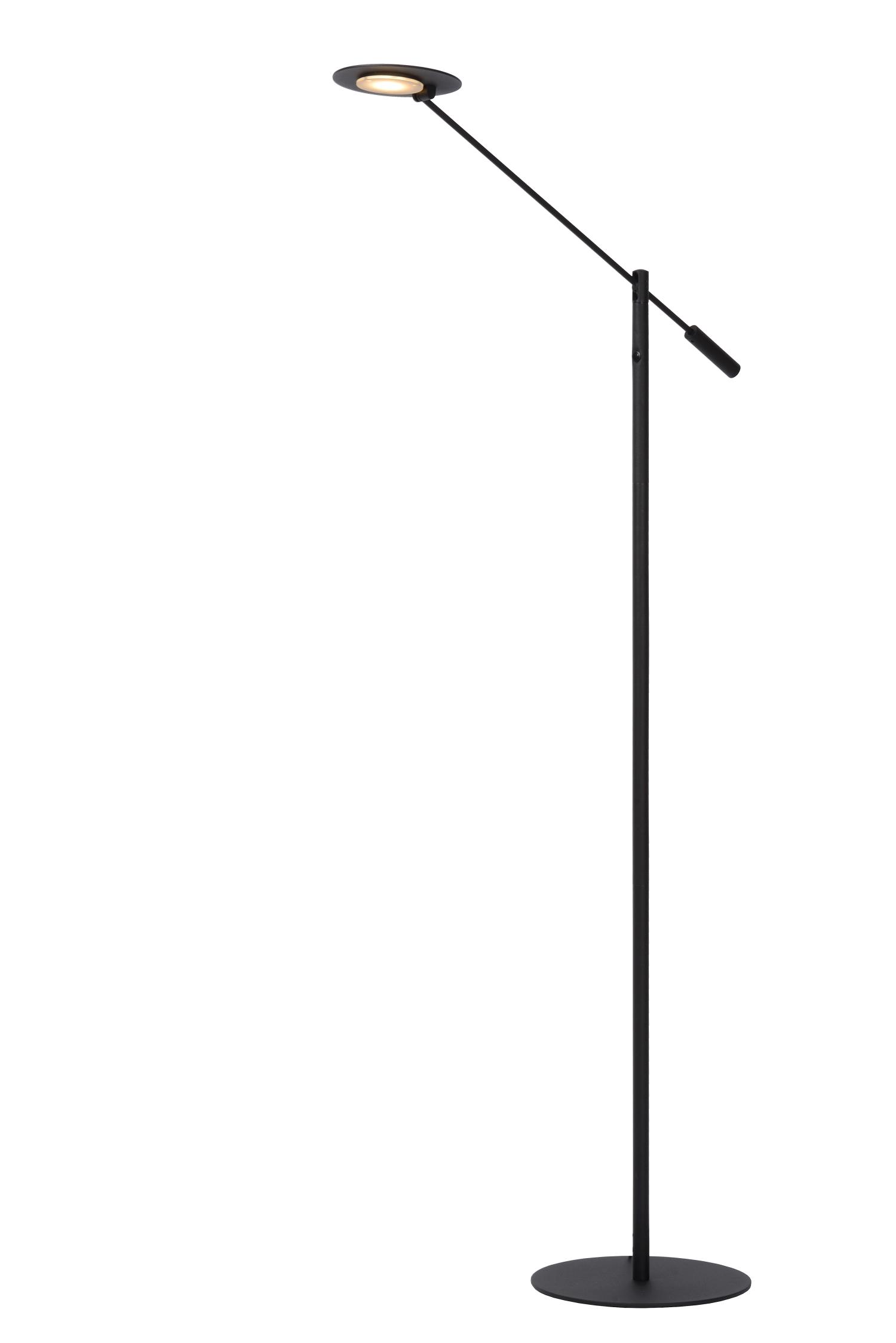 Anselmo Floor Lamp - Satin Chrome/Opal