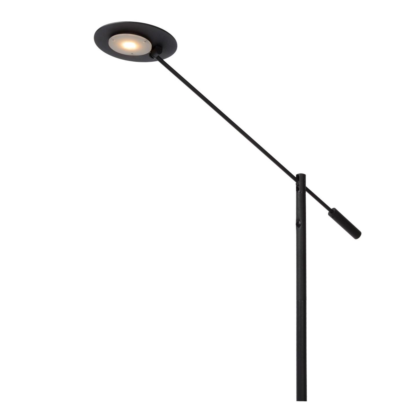 Anselmo Floor Lamp - Satin Chrome/Opal