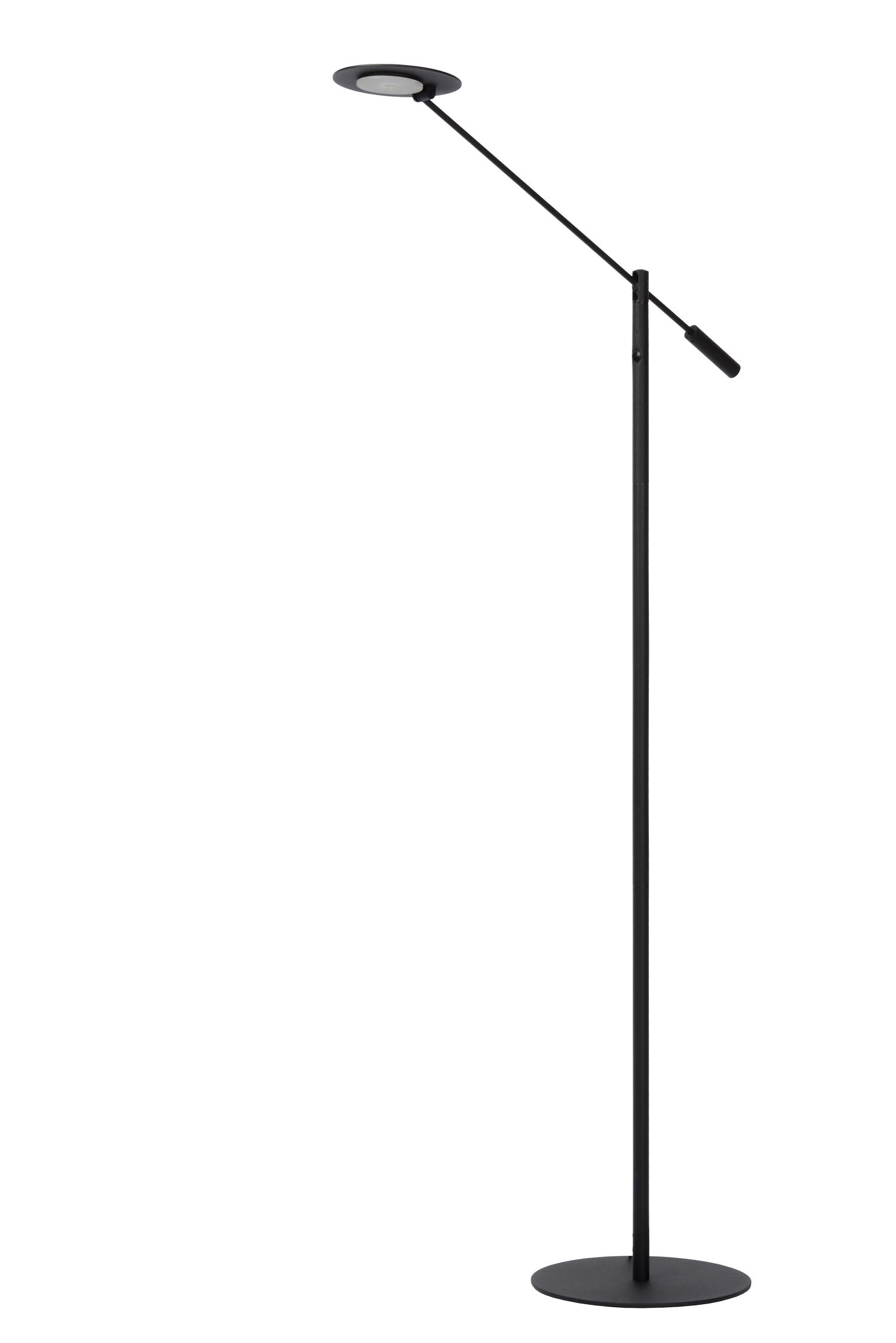 Anselmo Floor Lamp - Satin Chrome/Opal