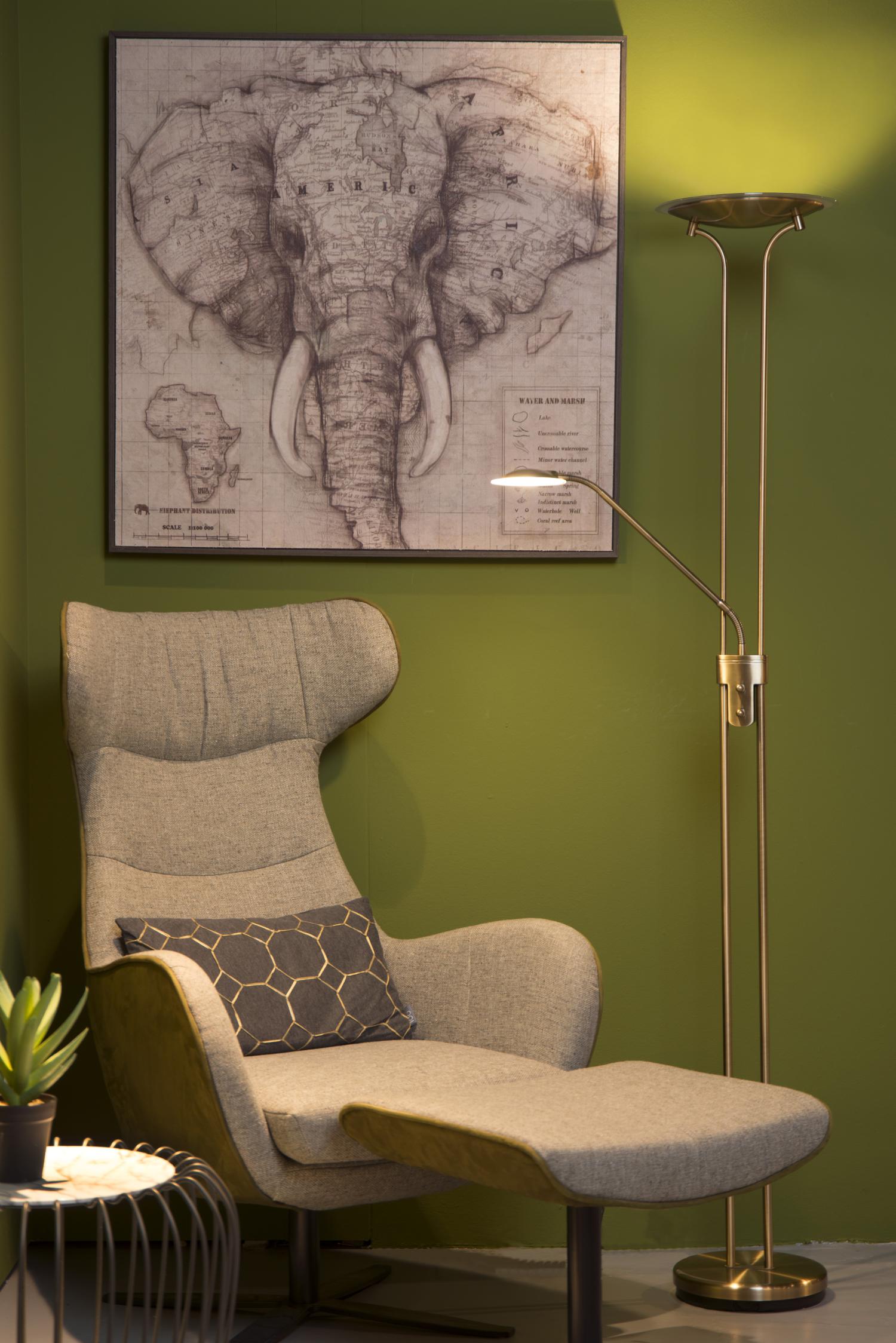 Champion Floor Lamp - Antique Bronze/Opal