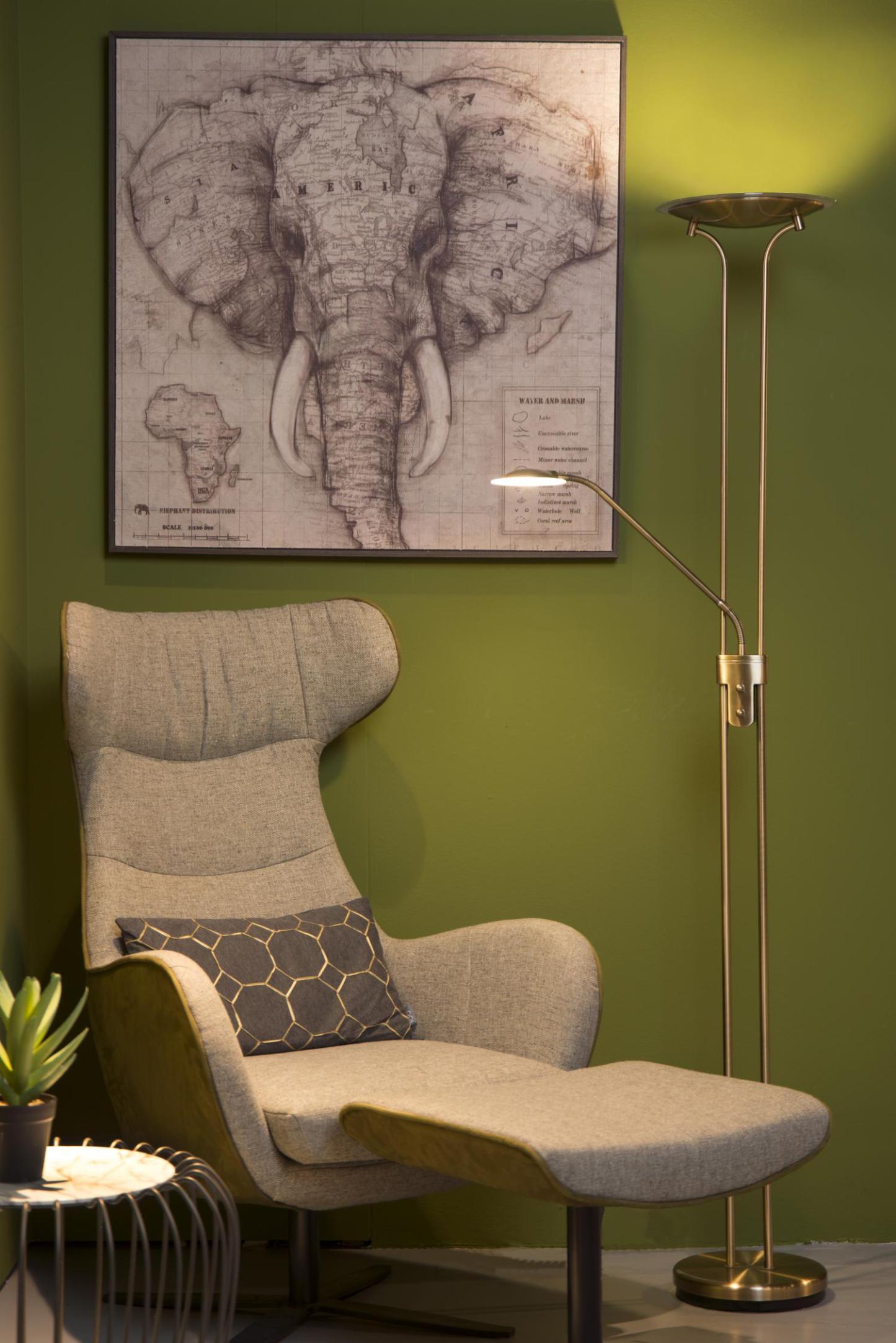 Champion Floor Lamp - Antique Bronze/Opal