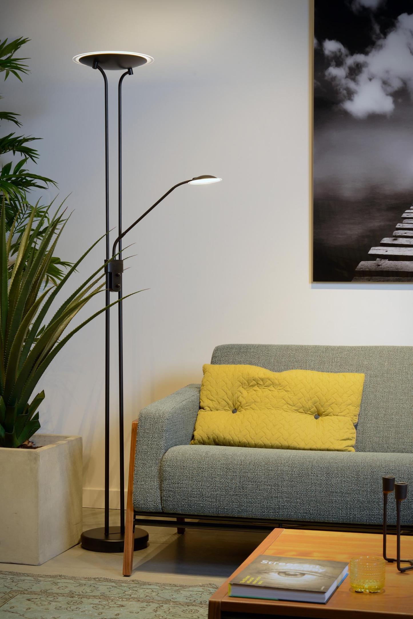 Champion Floor Lamp - Antique Bronze/Opal