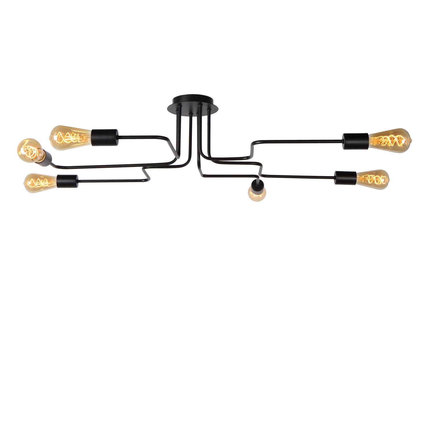 Lester Ceiling Lights - Matt Black - 1000mm Wide