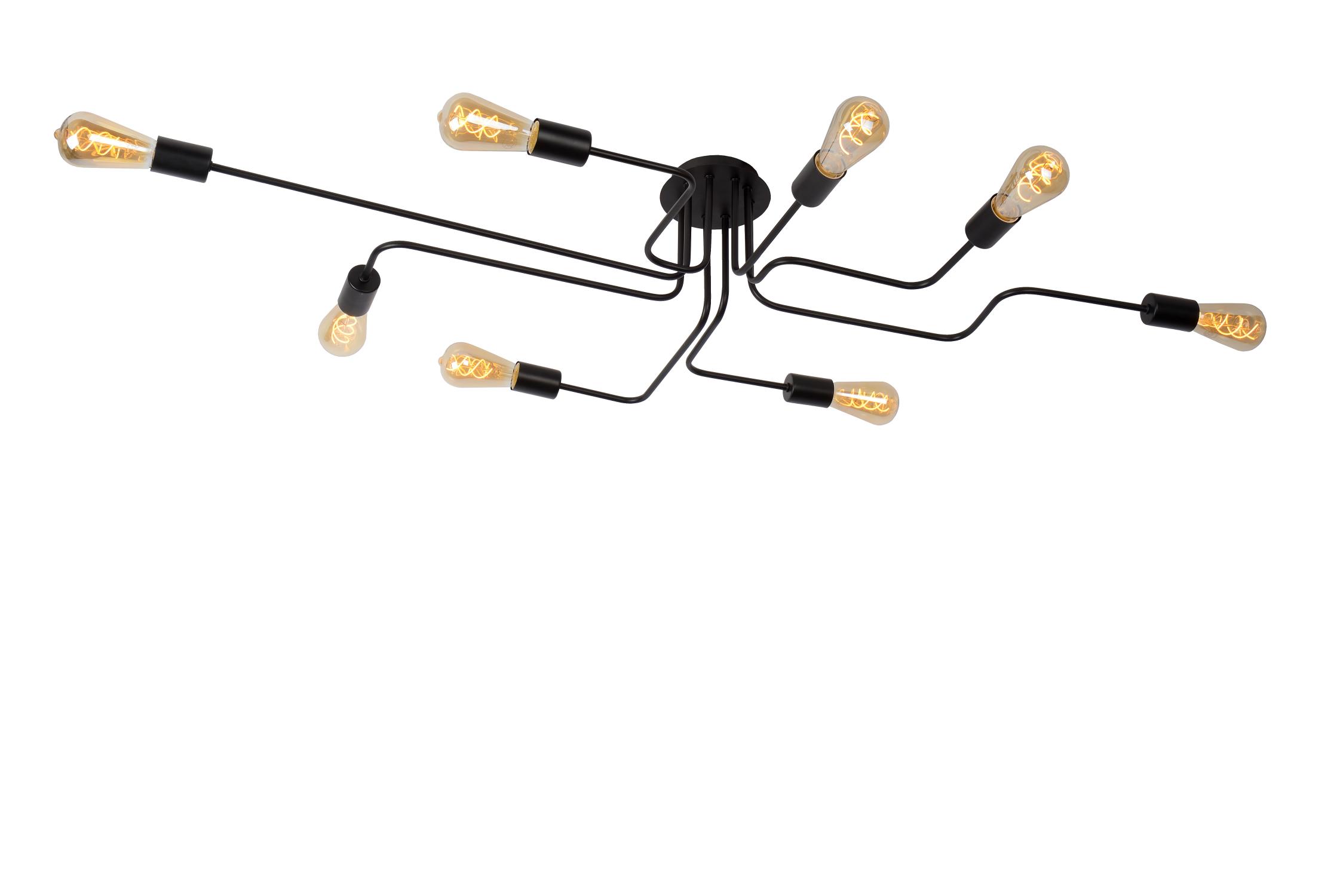 Lester Ceiling Lights - Matt Black - 1500mm Wide