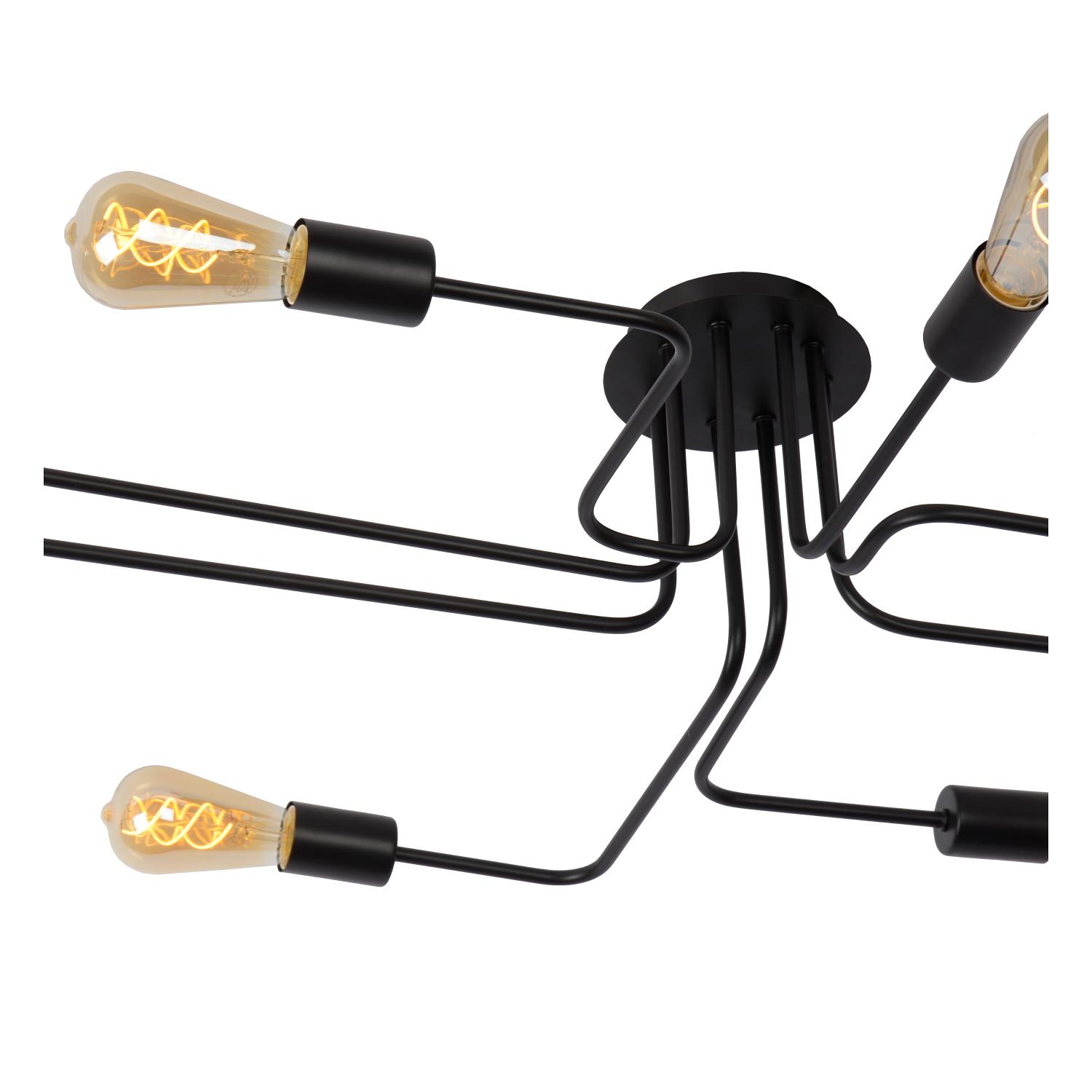 Lester Ceiling Lights - Matt Black - 1500mm Wide