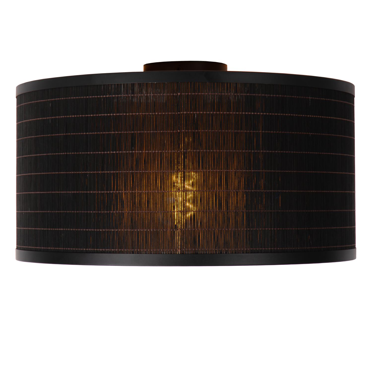 Tagalog Ceiling Lights - Matt Black/Black Rattan