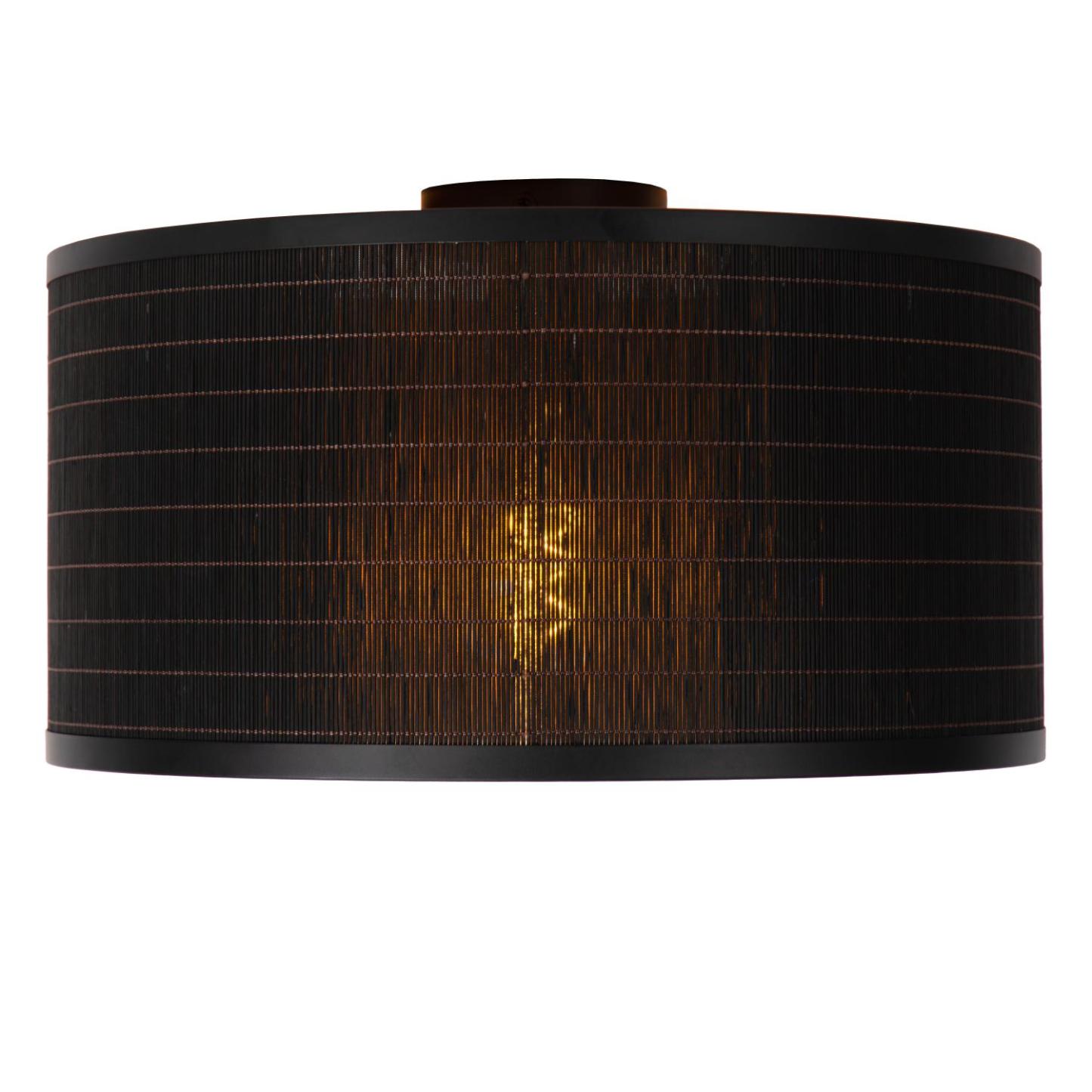 Tagalog Ceiling Lights - Matt Black/Black Rattan