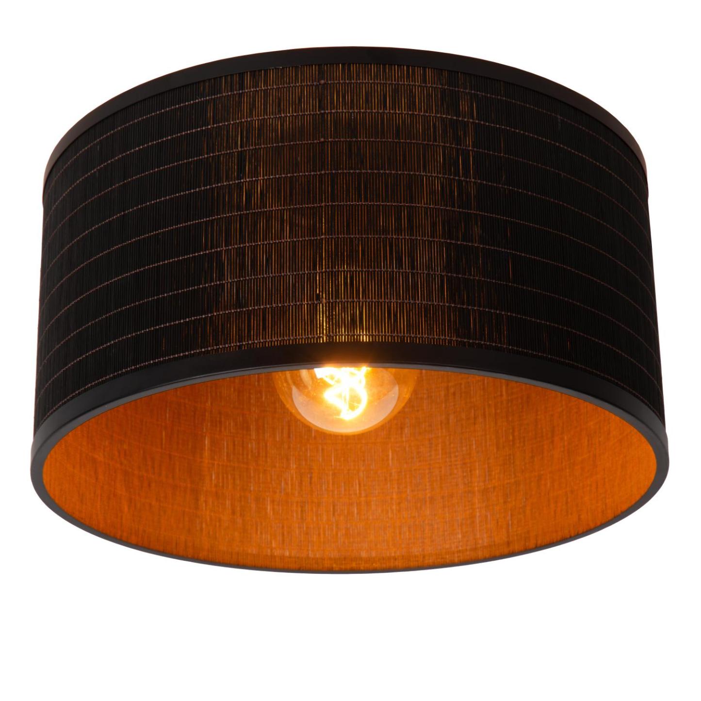Tagalog Ceiling Lights - Matt Black/Black Rattan