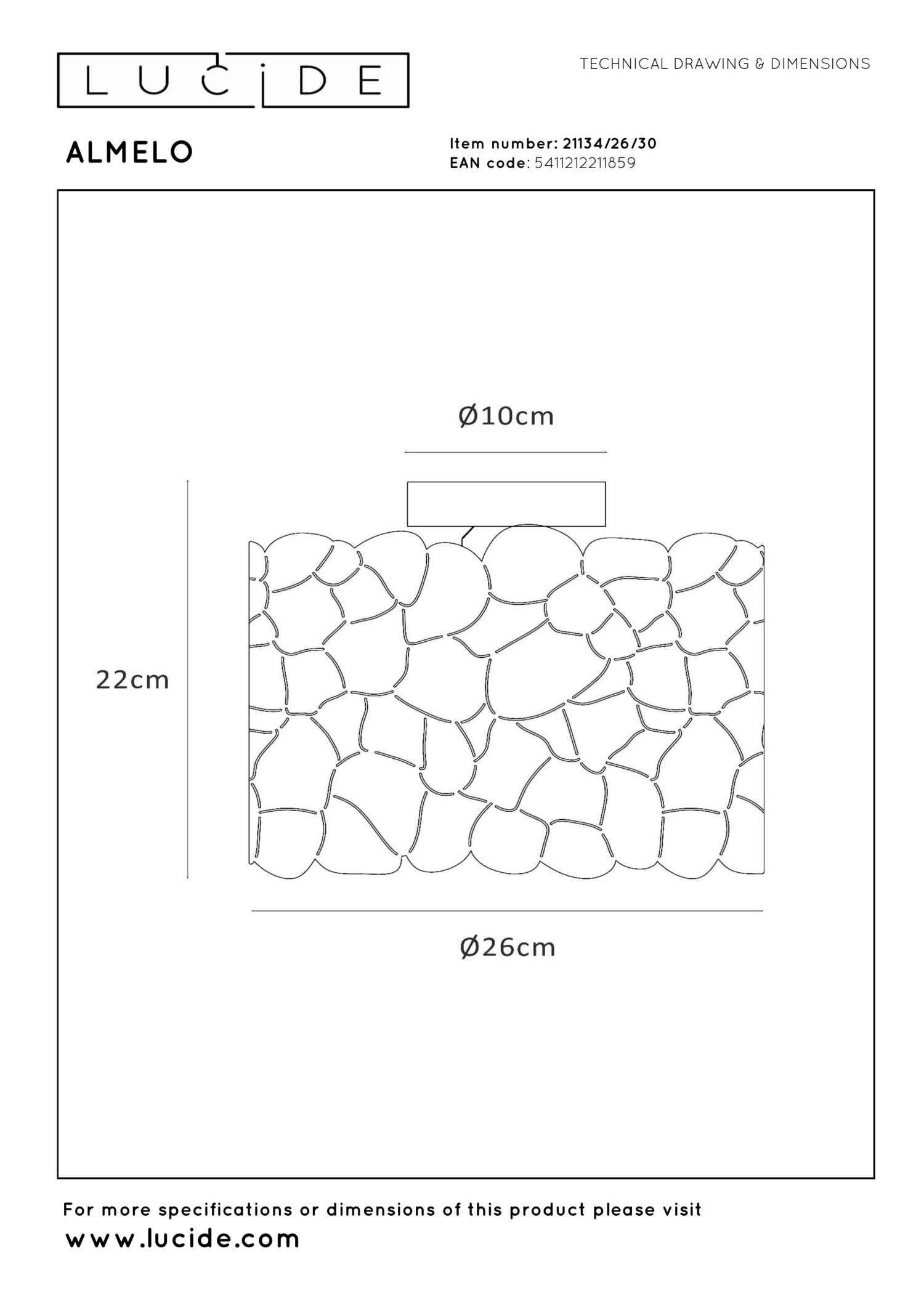 Almelo Ceiling Lights - Matt Black