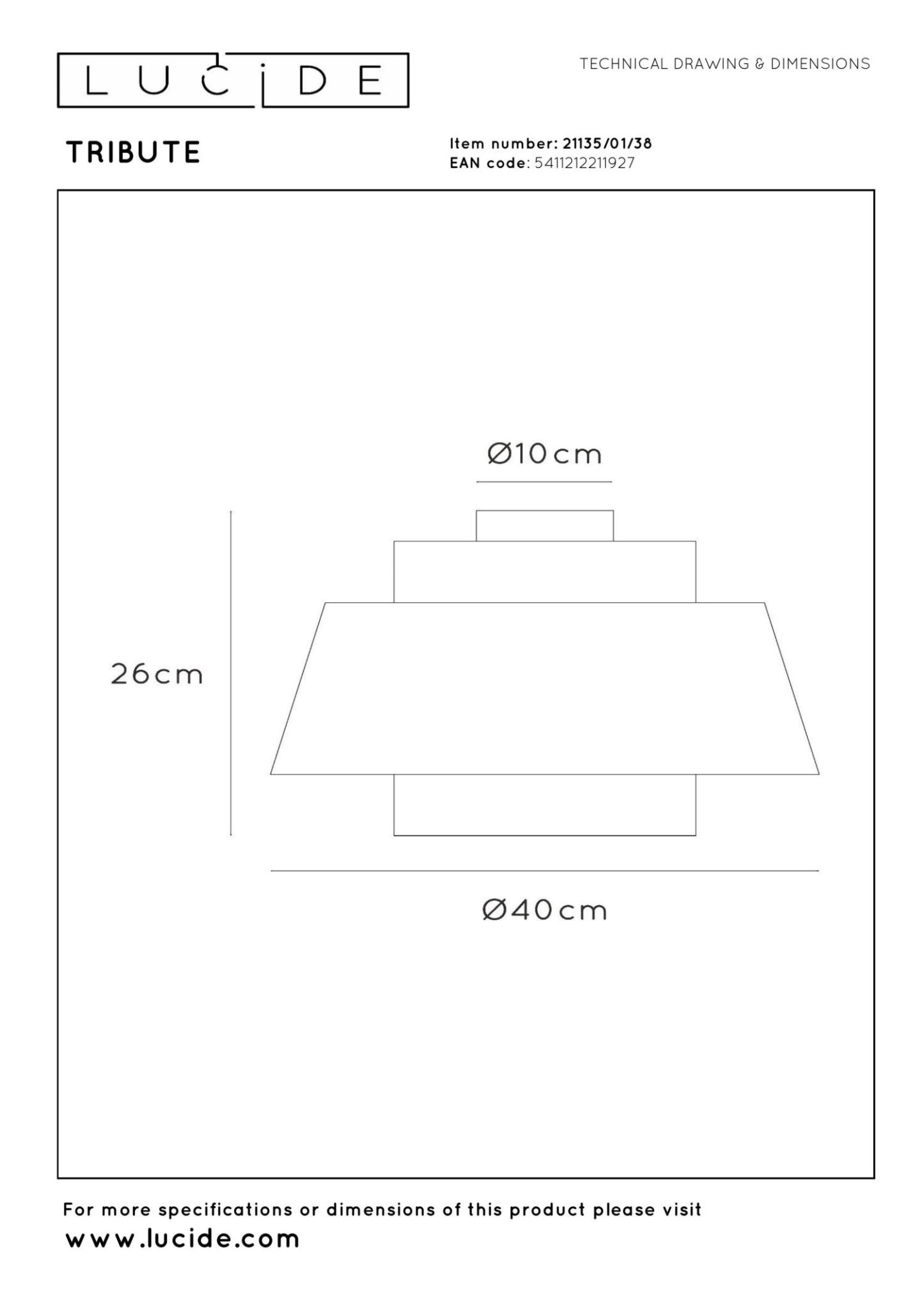 Tribute Ceiling Lights - Matt Black/Cream