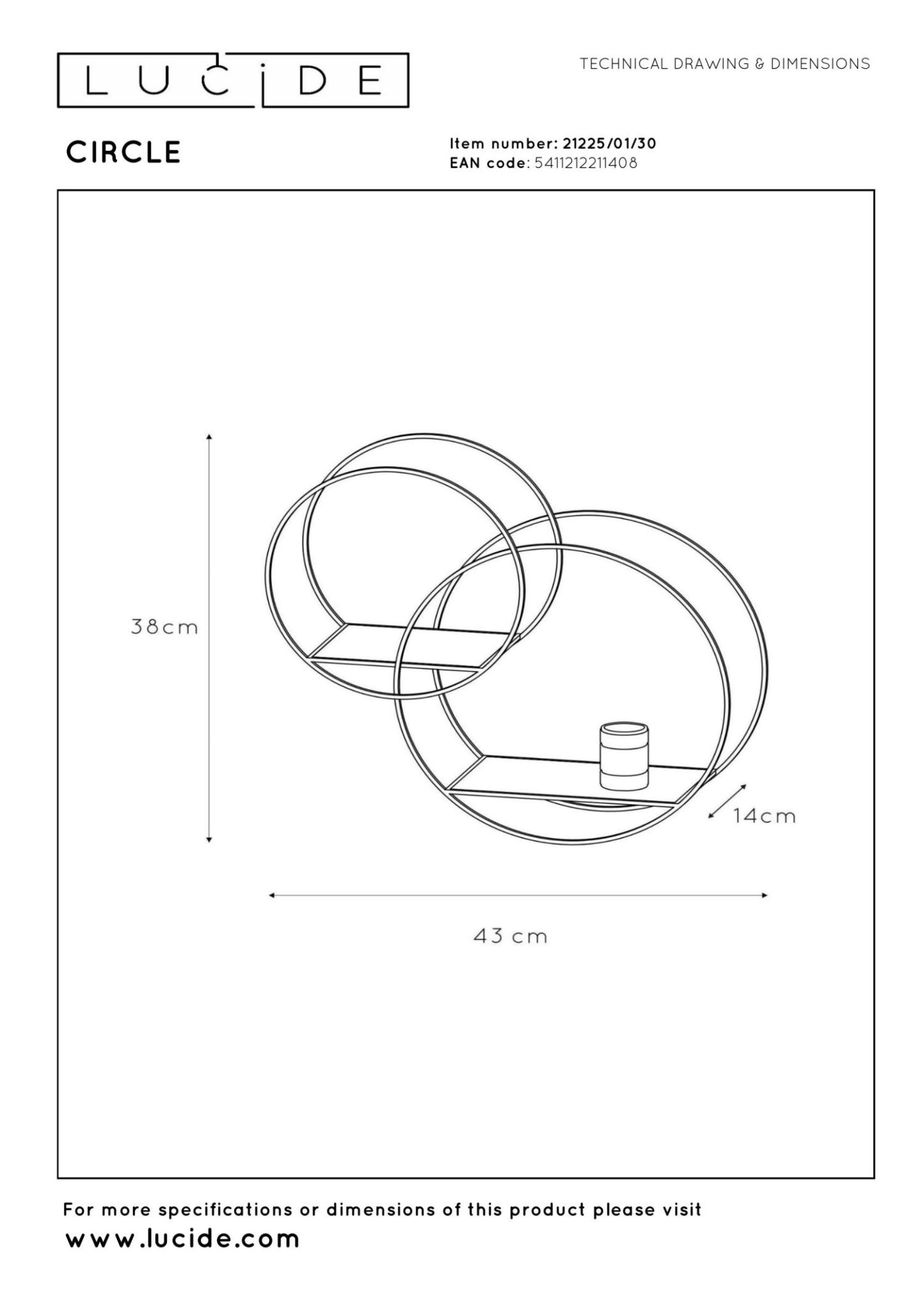 Circle Wall Lights - Matt Black