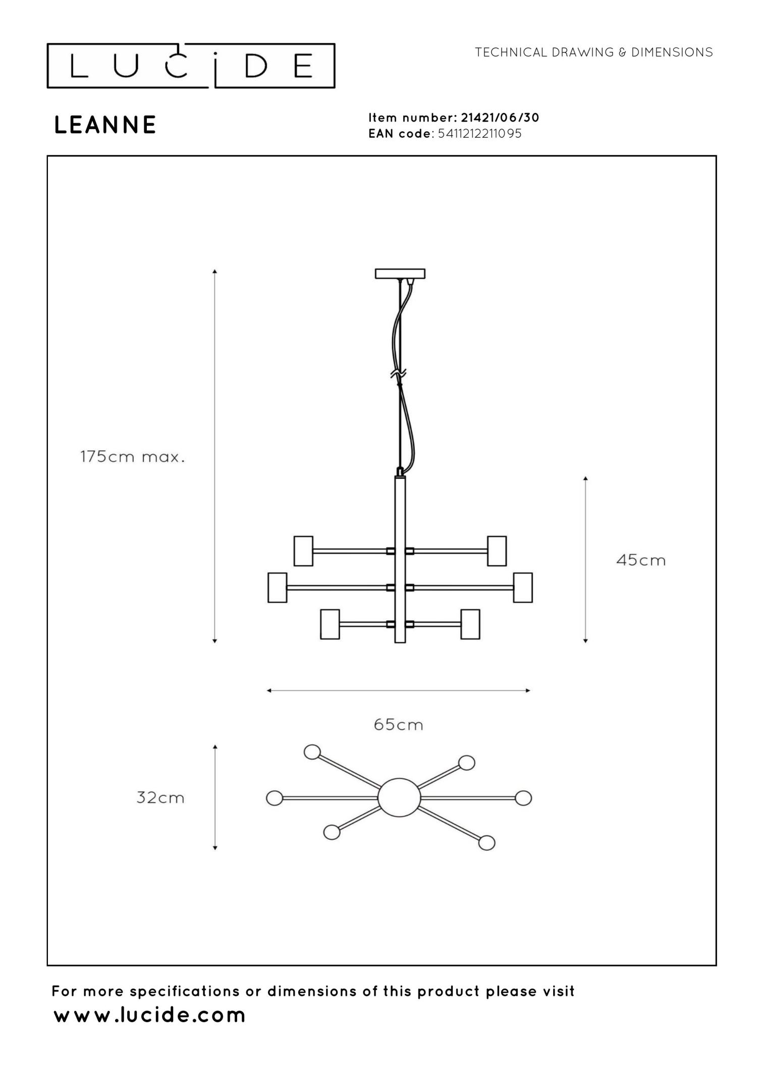 Leanne Ceiling Lights - Matt Black