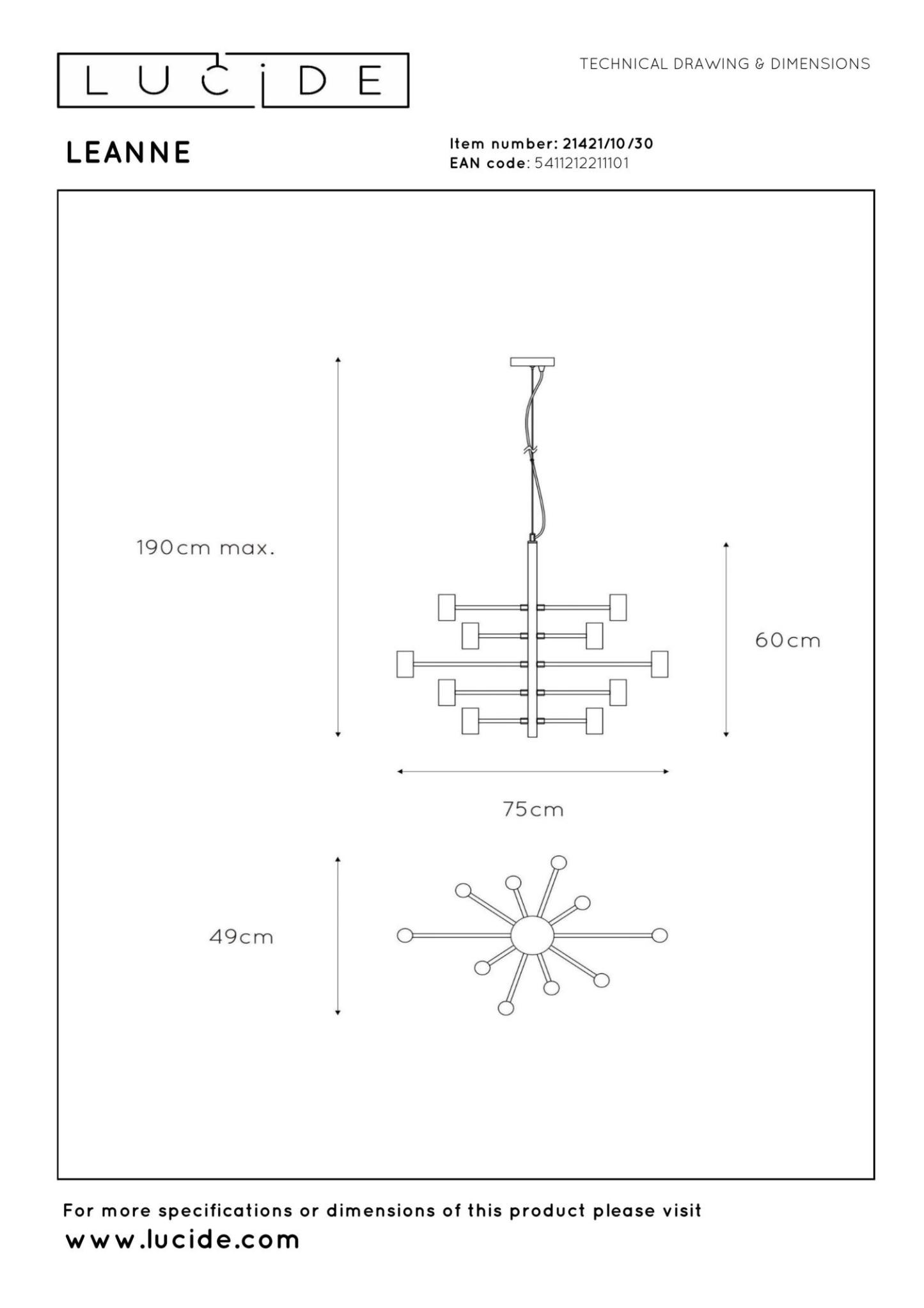 Leanne Ceiling Lights - Matt Black