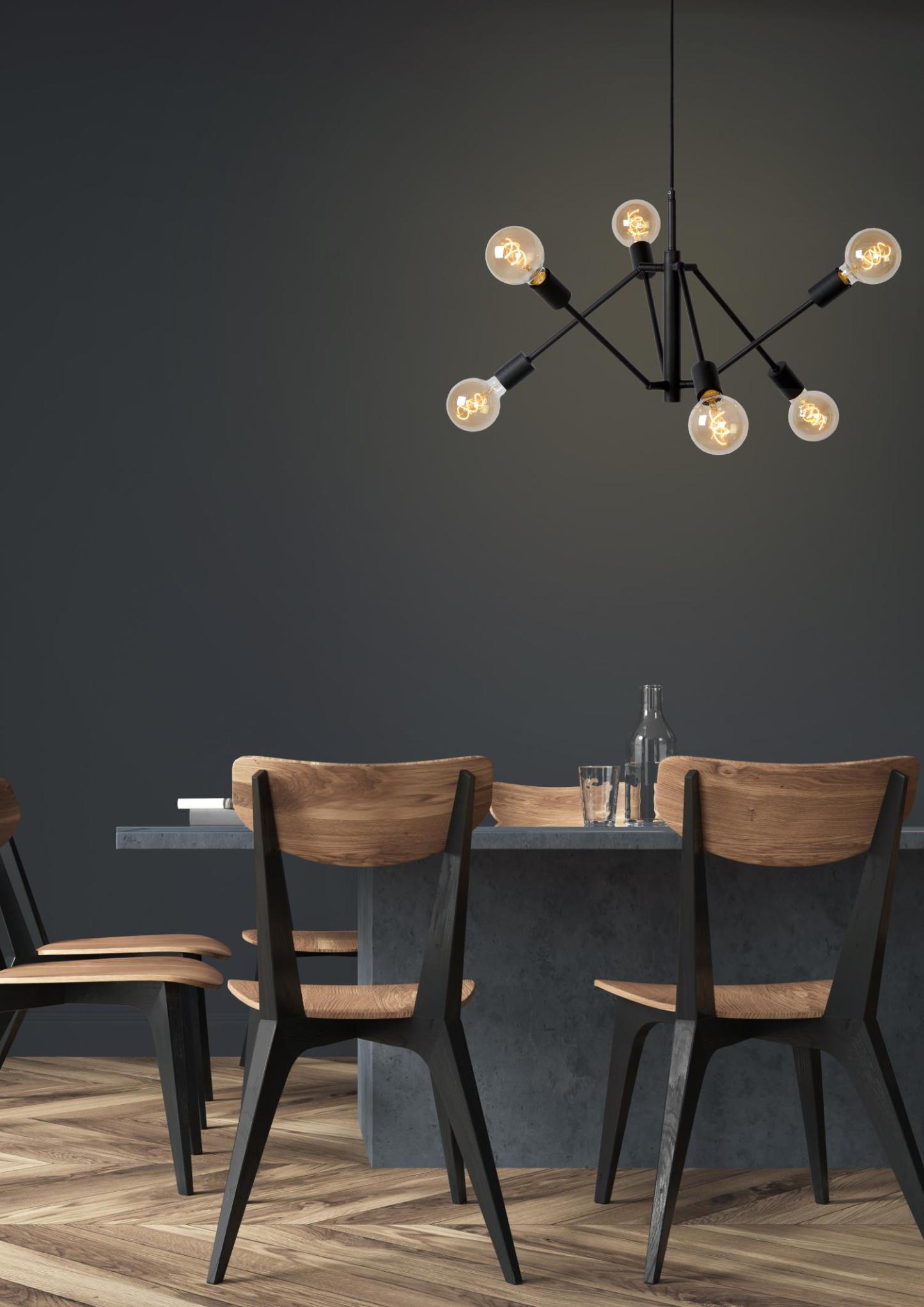 Lester Ceiling Lights - Matt Black