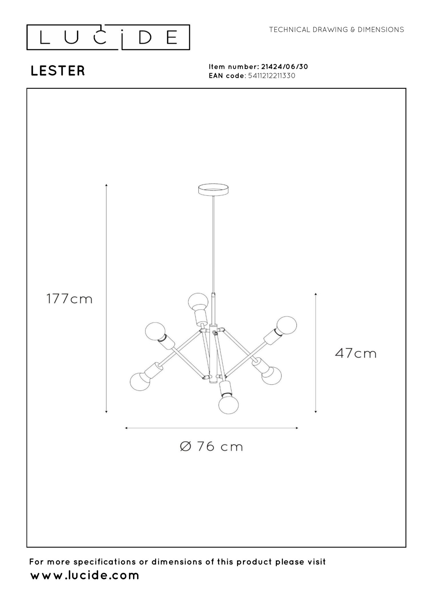 Lester Ceiling Lights - Matt Black