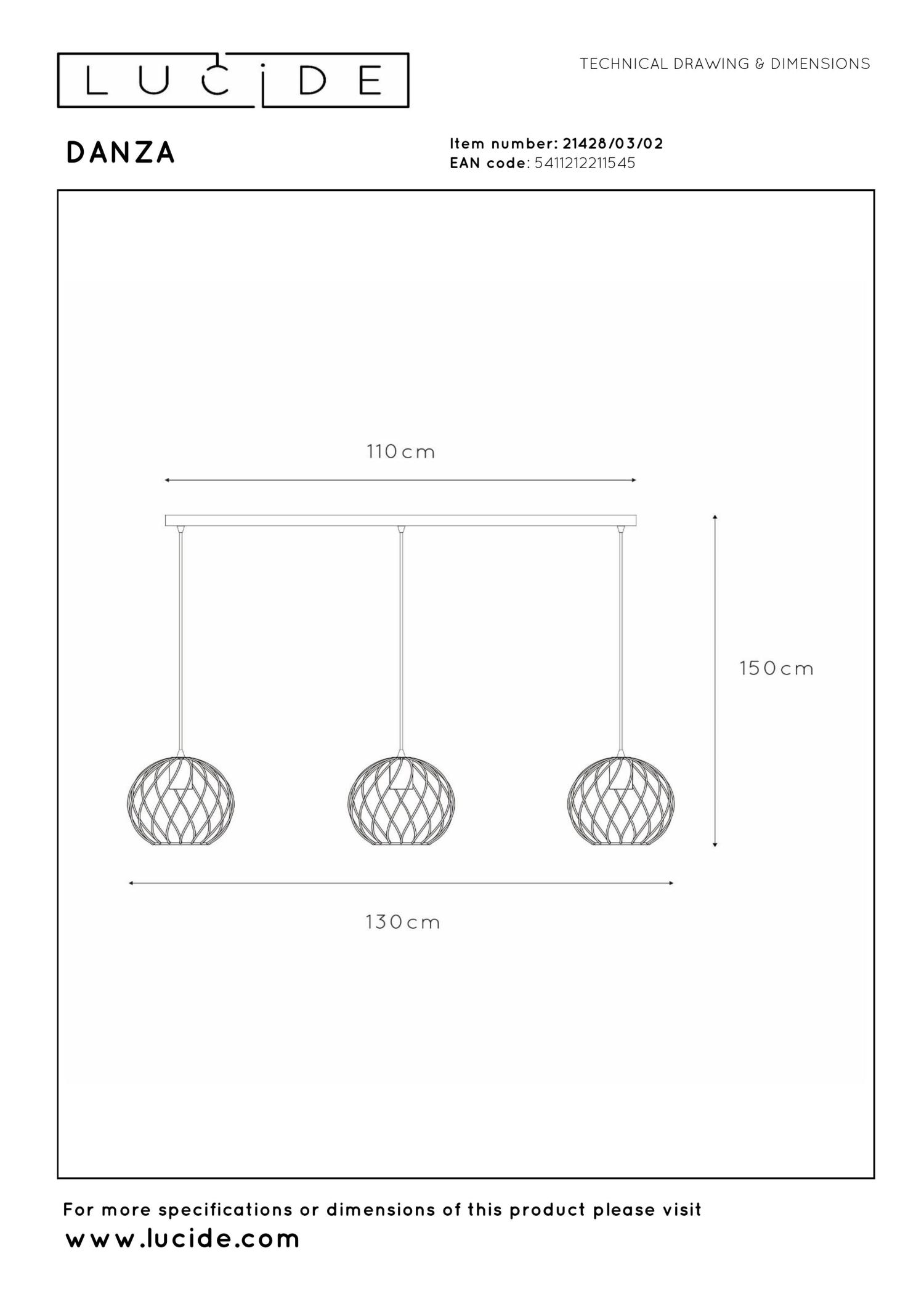 Danza Ceiling Lights - Matt Black/Polished Gold