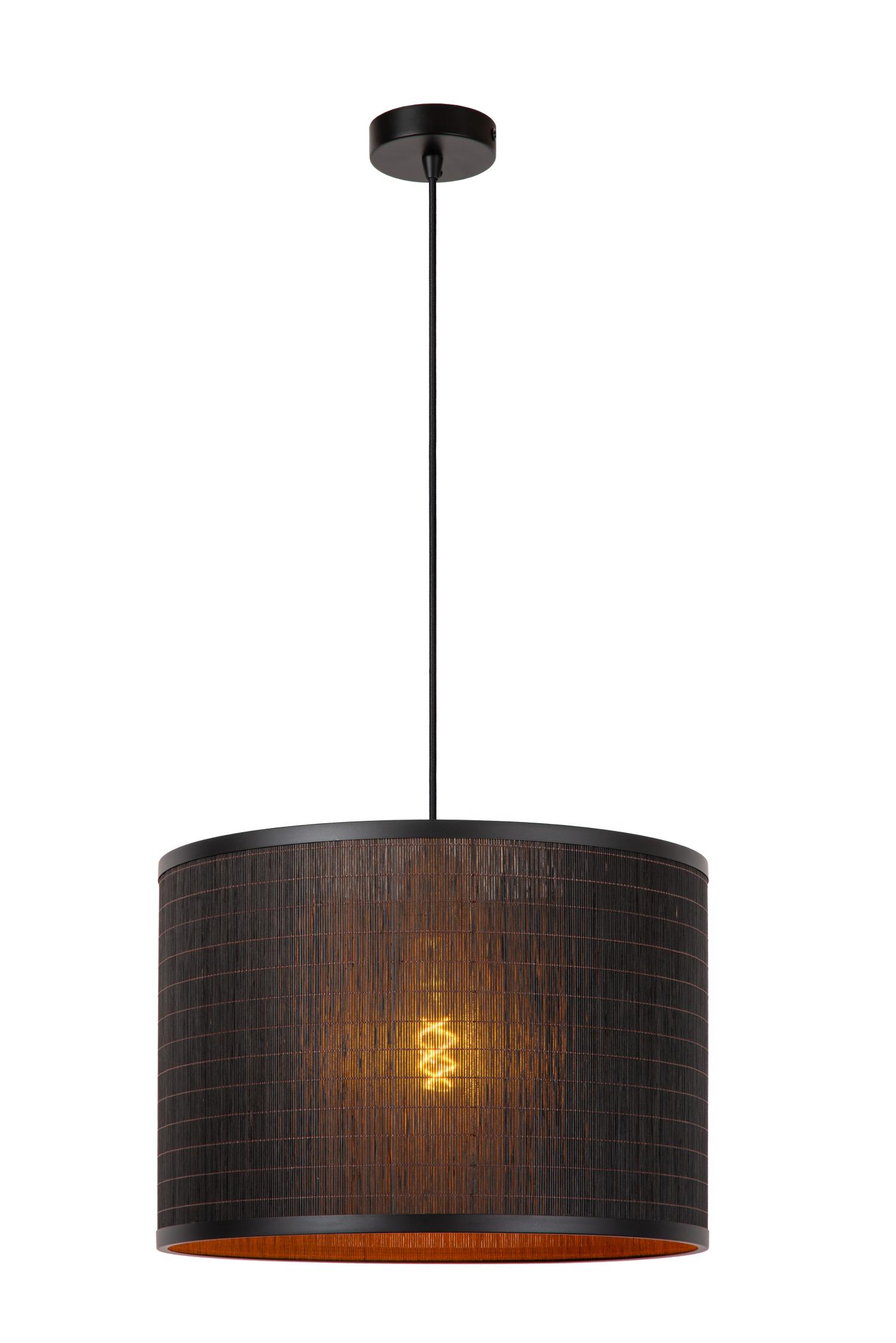 Tagalog Ceiling Lights - Matt Black/Black Rattan