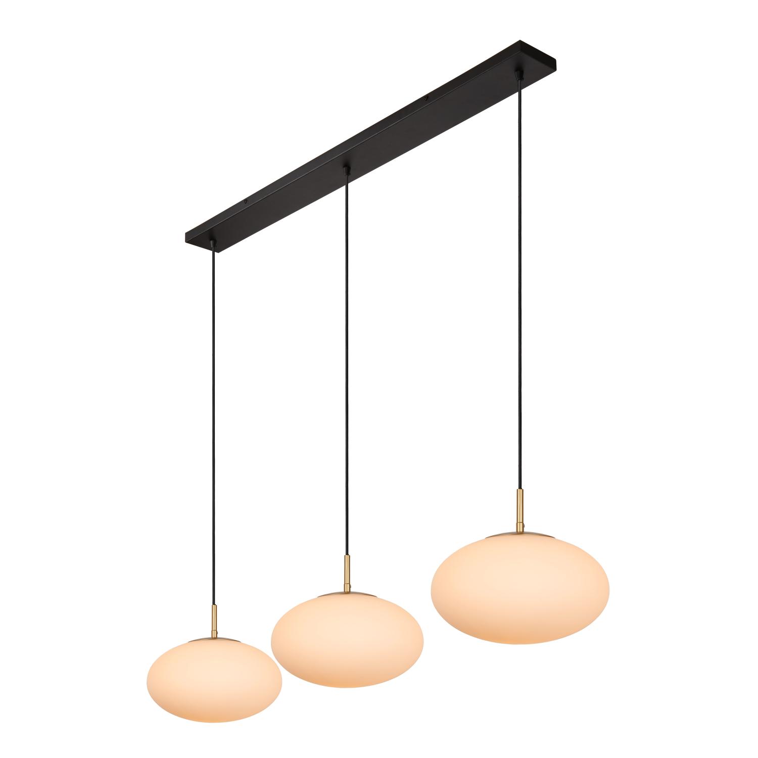 Elysee Ceiling Lights - Matt Black/Opal