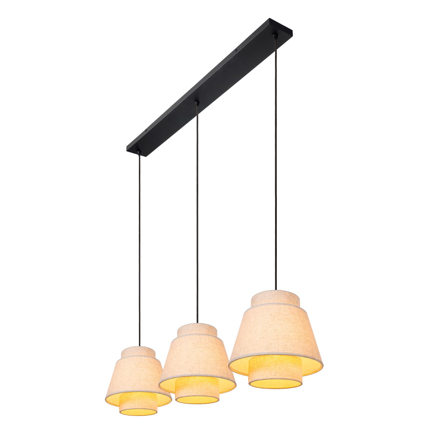 Tribute Ceiling Lights - Matt Black/Cream