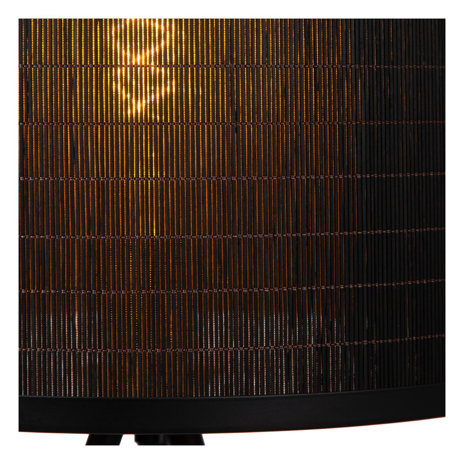 Tagalog Floor Lamp - Matt Black/Black Rattan