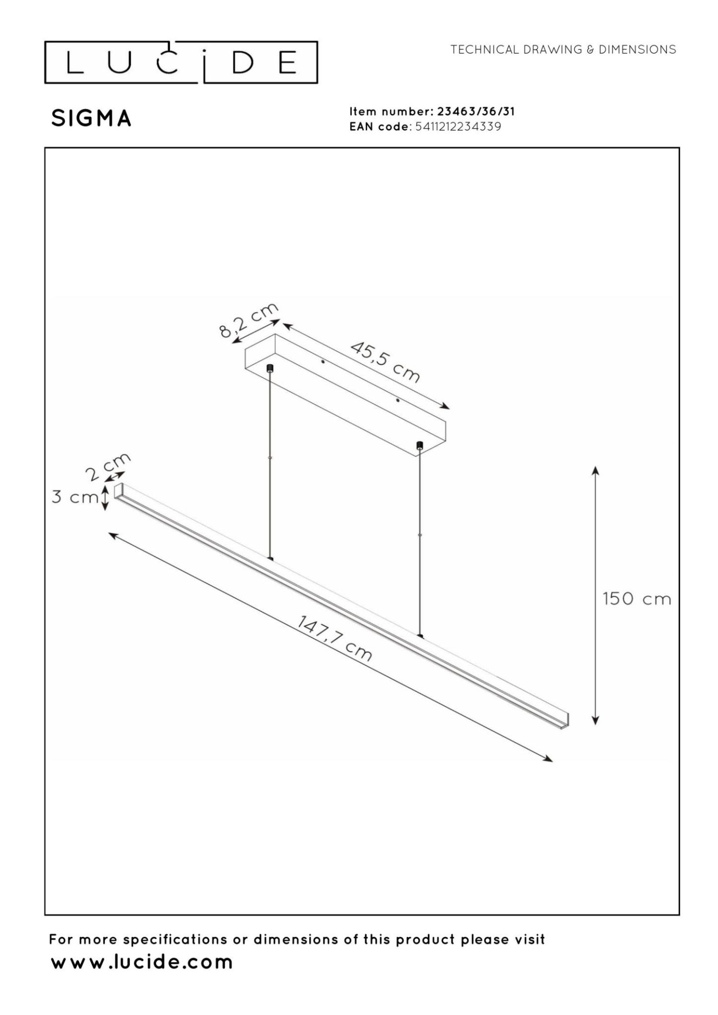 Sigma Ceiling Lights - Matt Black/Opal