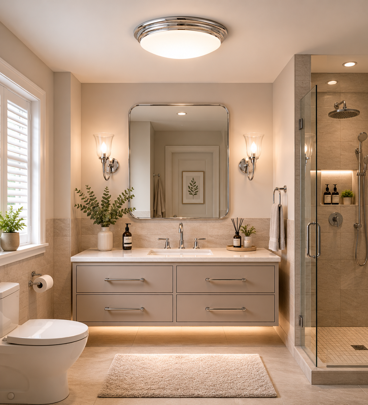 Brompton Flush Ceiling Light